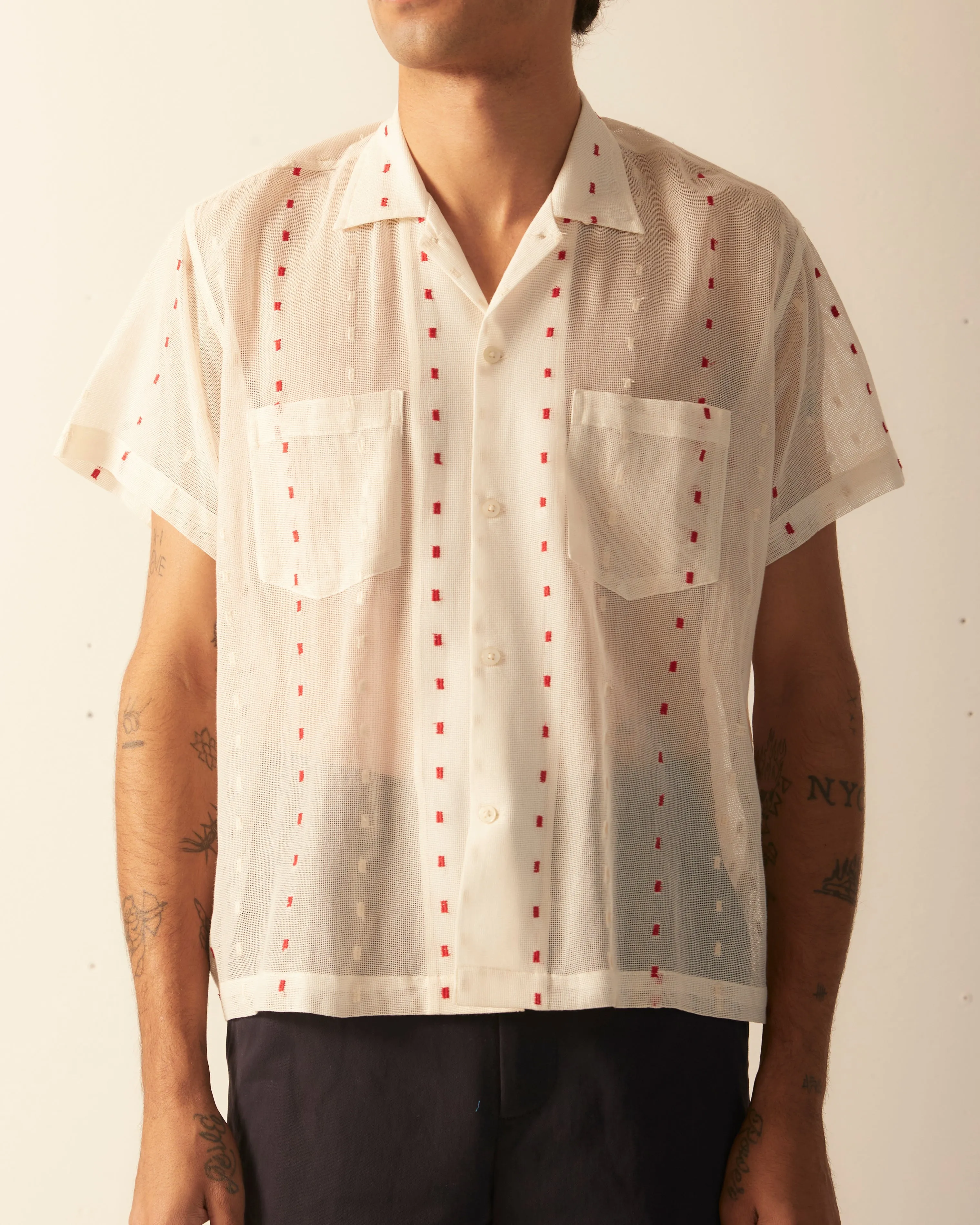 Duo Dot Mesh Short Sleeve Shirt sold by BODE product image thumbnail 2