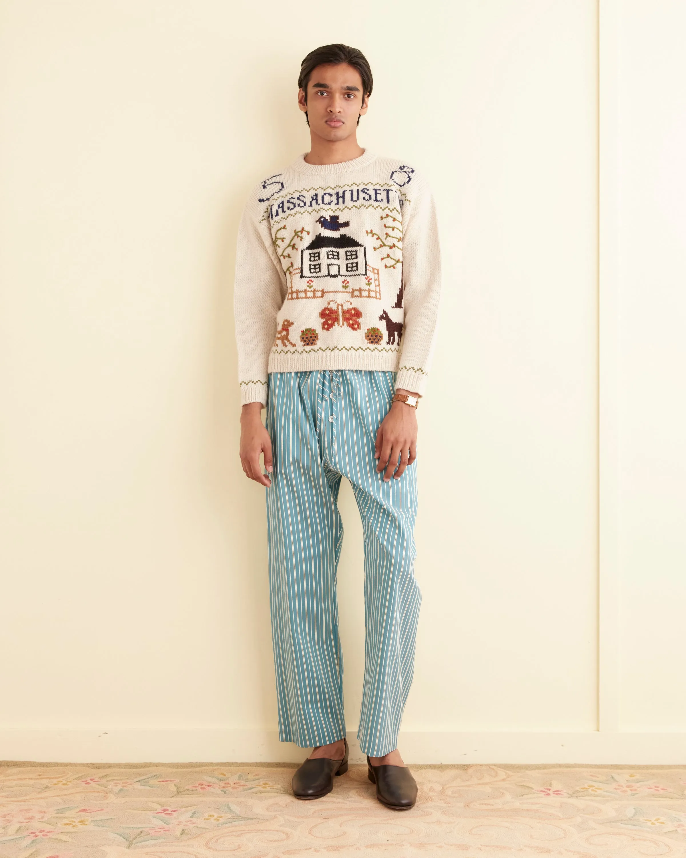 Shore Stripe Pajama Pants sold by BODE