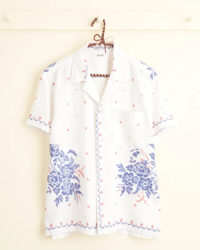 Rodeo Rose Short Sleeve Shirt - S sold by BODE