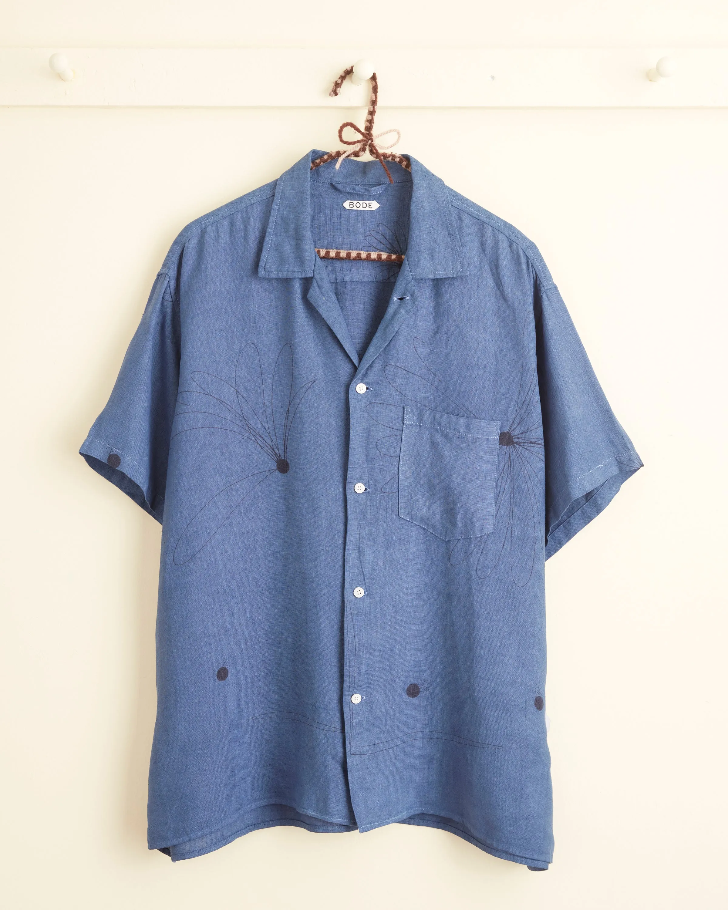 Overdyed Tablecloth Short Sleeve Shirt - L sold by BODE