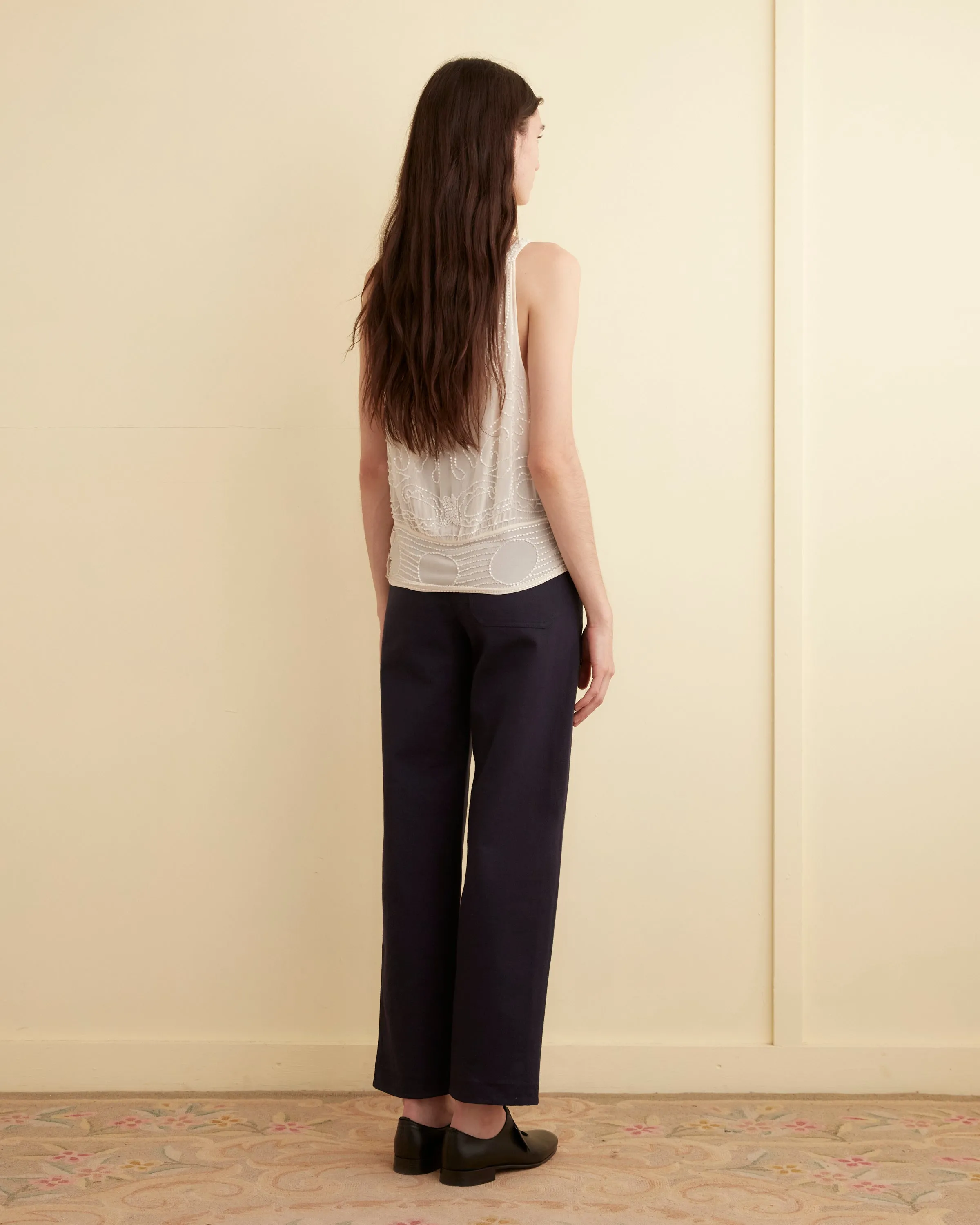 Beaded Myrtle Shirt - Cream sold by BODE product image thumbnail 3