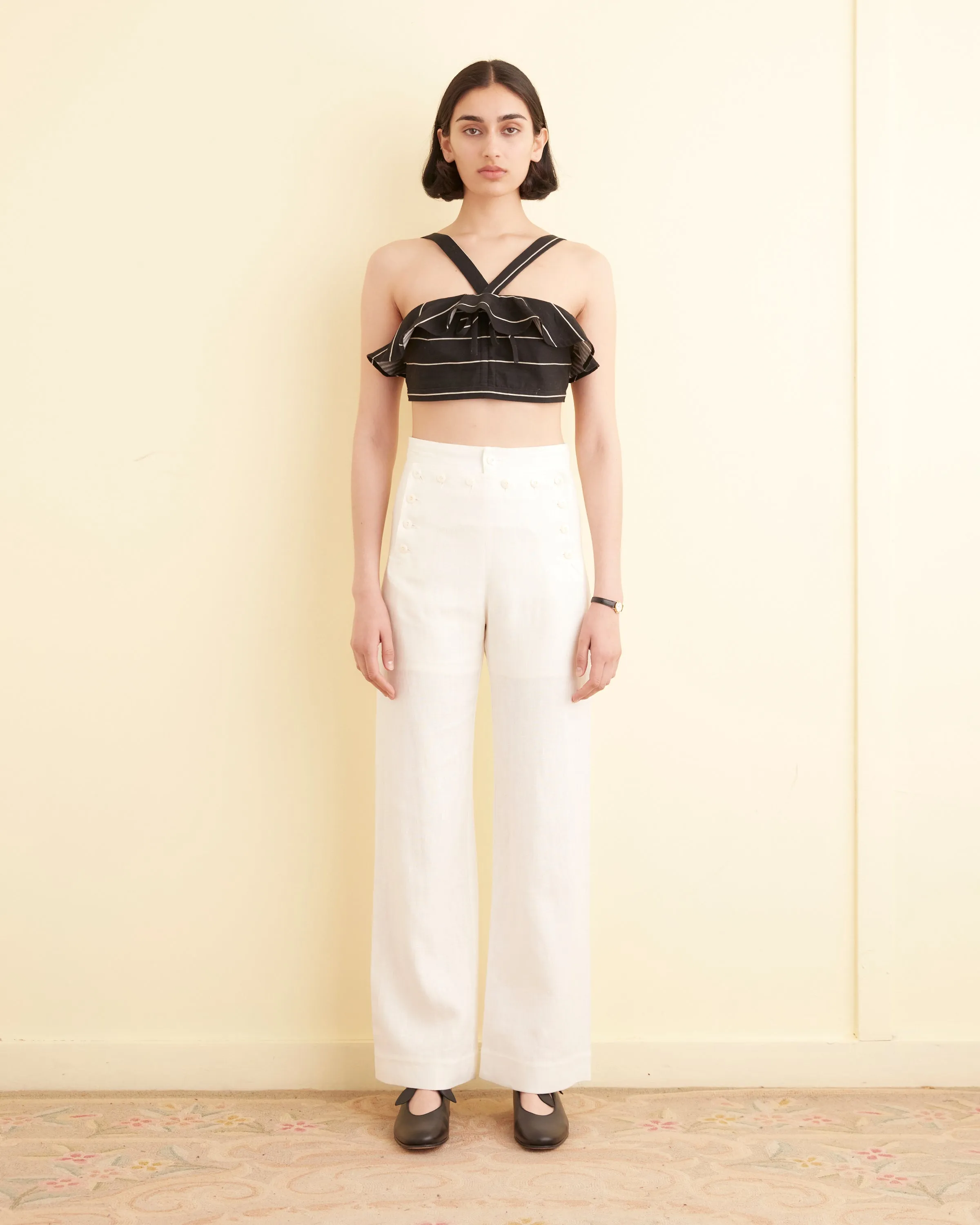 Full Tide Stripe Bra sold by BODE