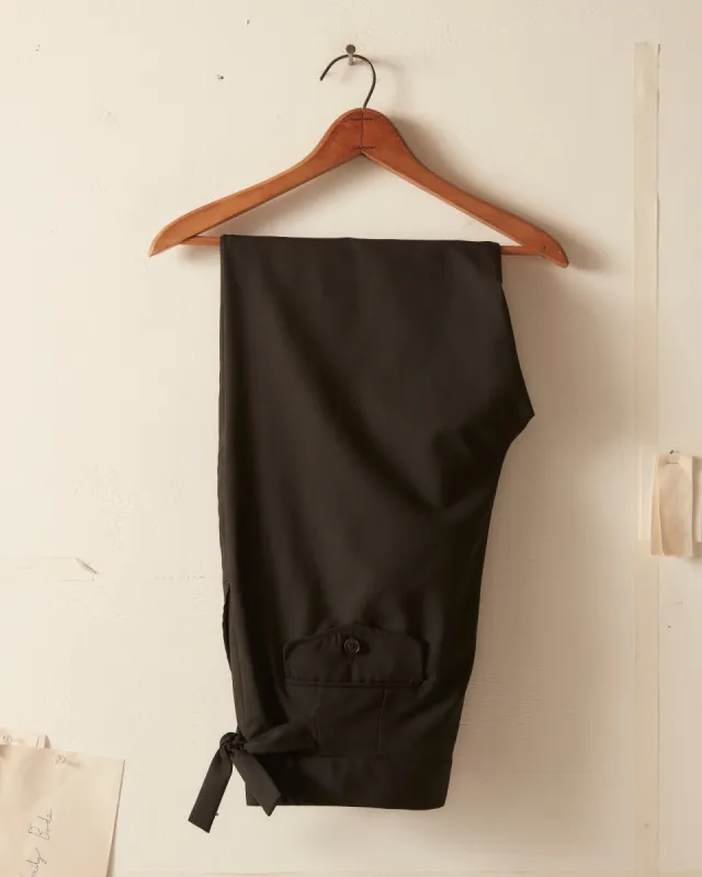 Tropical Wool Side Tie Trousers sold by BODE