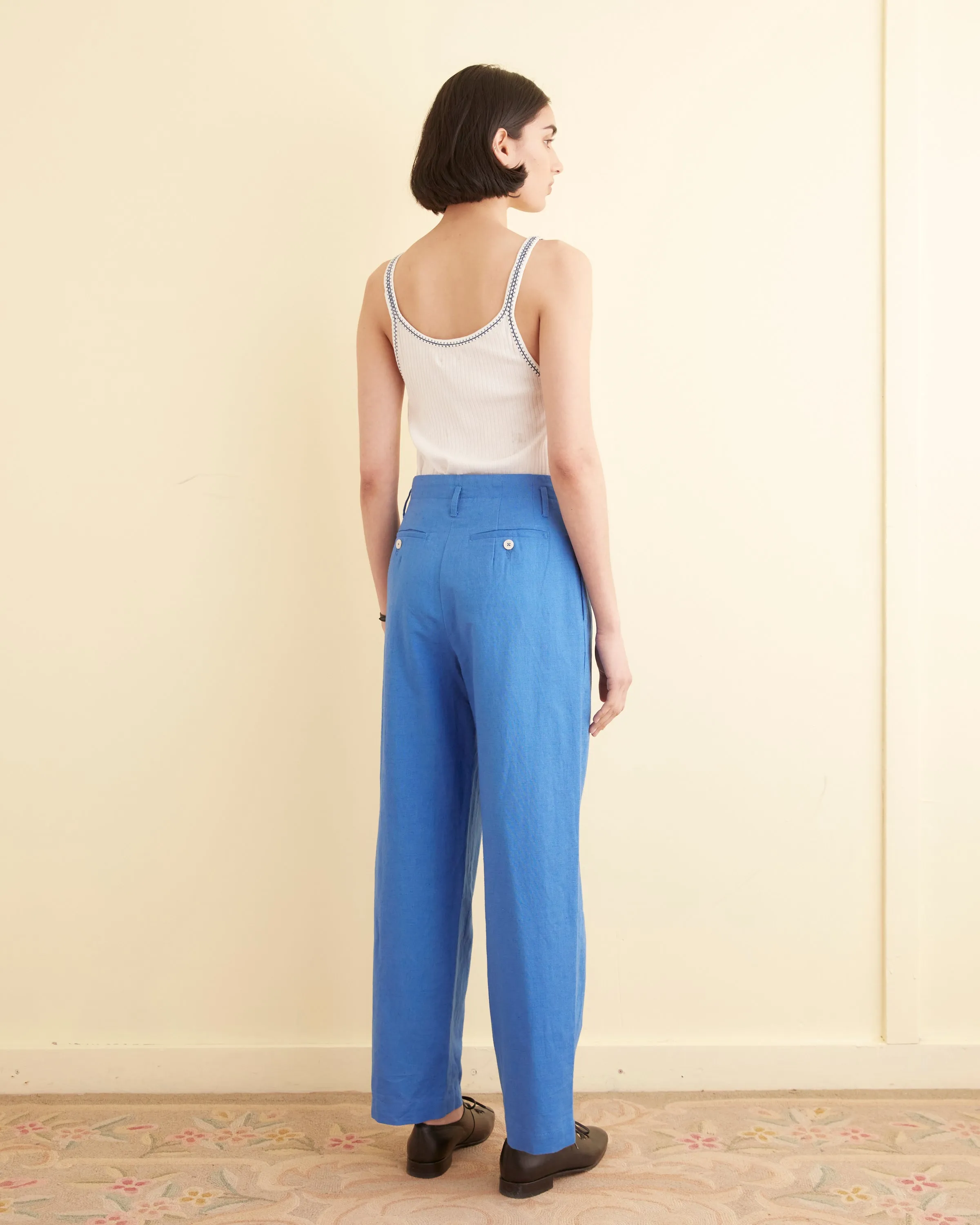 Linen Murray Trousers - Indigo sold by BODE product image thumbnail 3