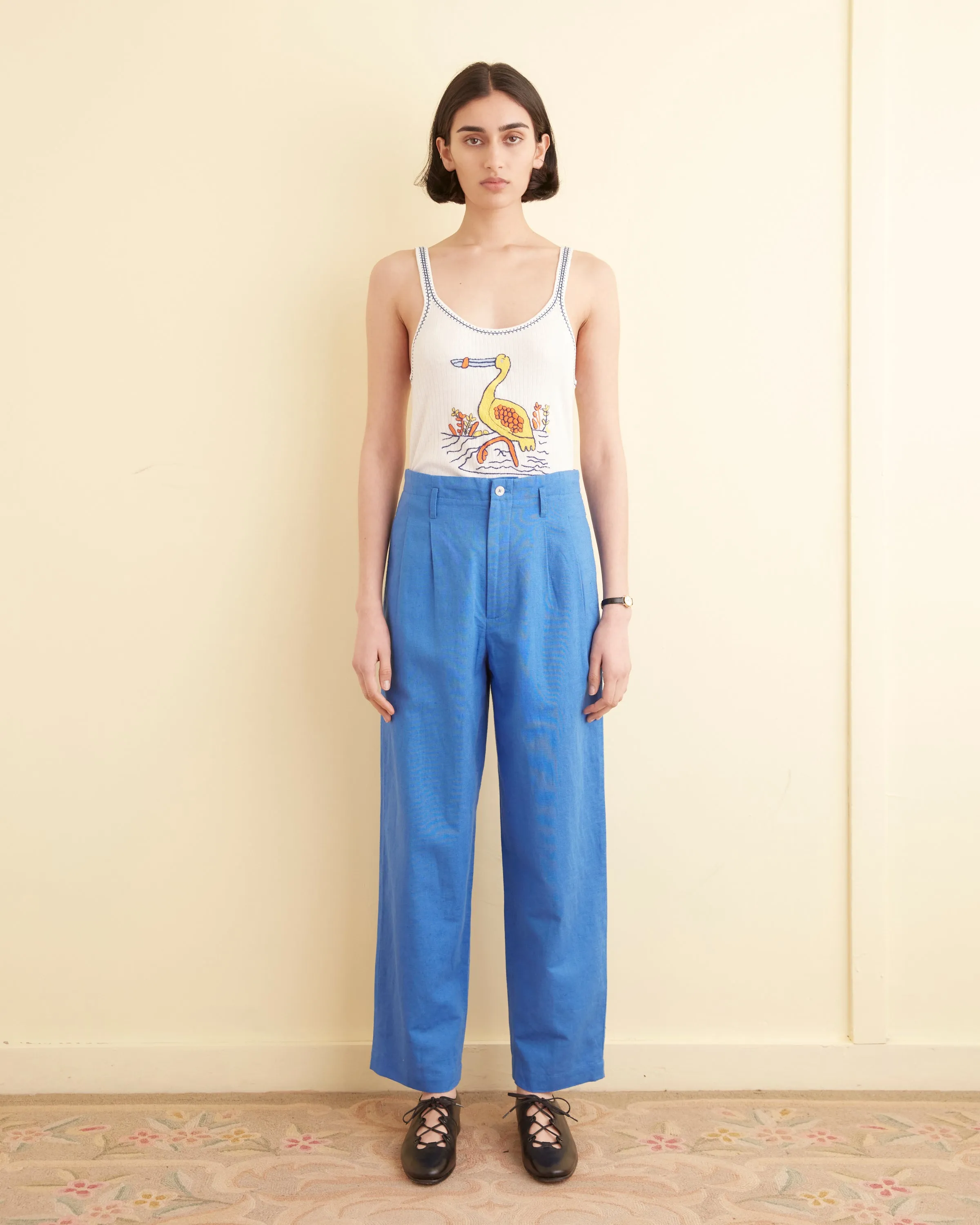 Linen Murray Trousers - Indigo sold by BODE