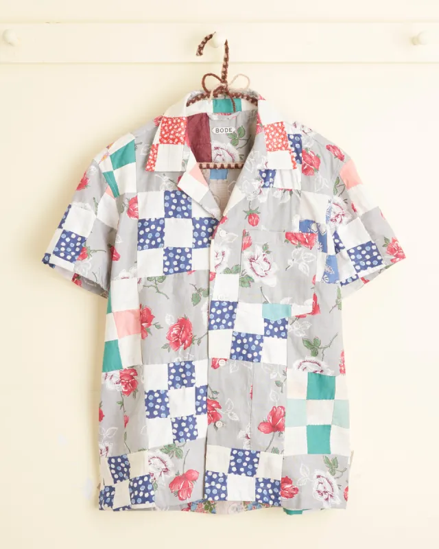 Rose Checkerboard Short Sleeve Shirt sold by BODE