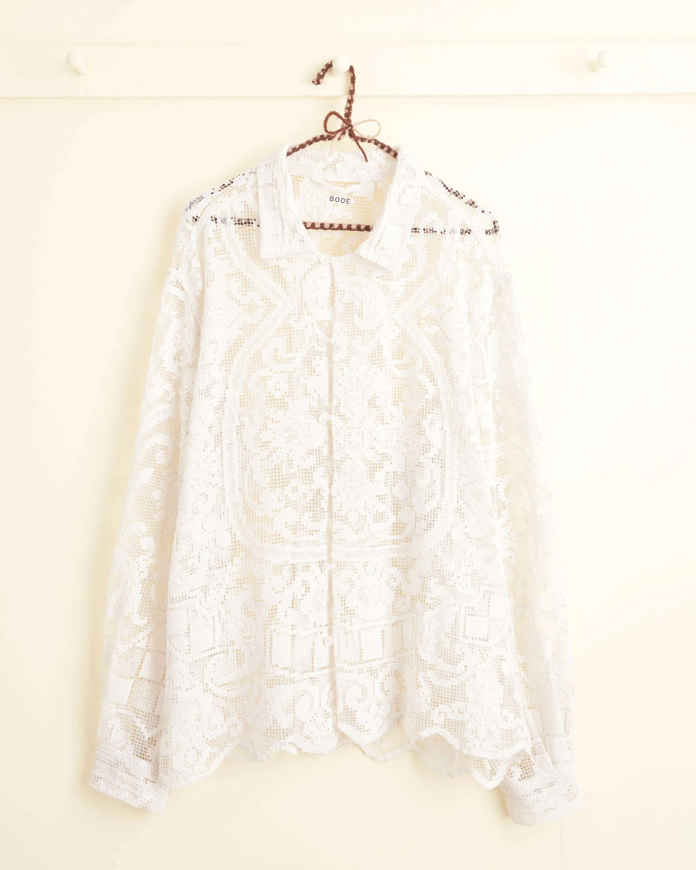 White Coral Long Sleeve Shirt - L sold by BODE