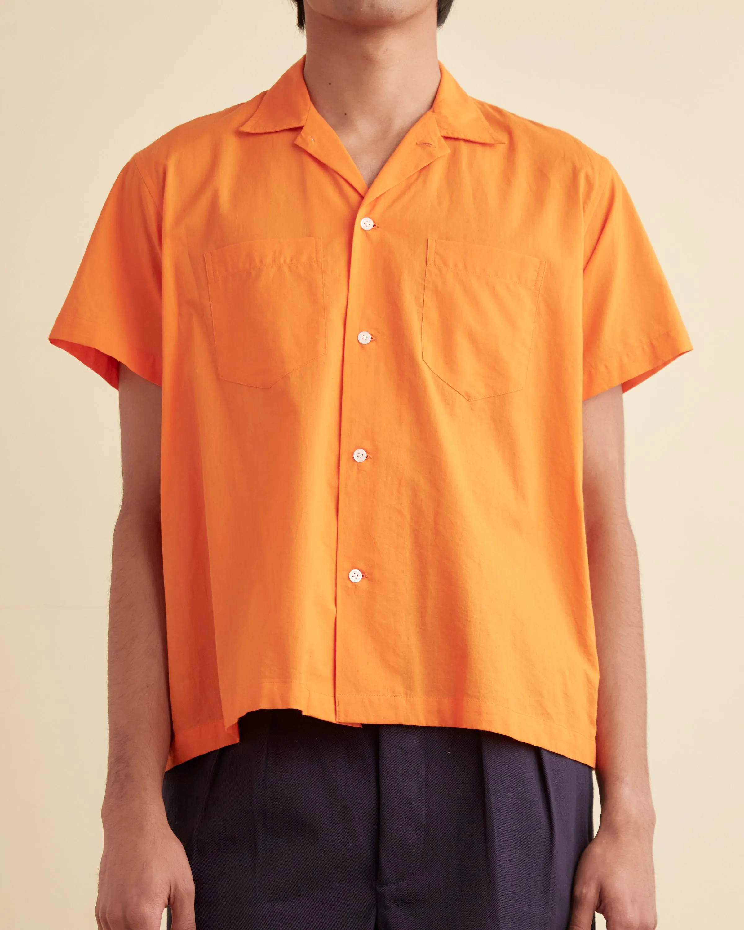 Voile Double-Pocket Short Sleeve Shirt - Orange sold by BODE product image thumbnail 2