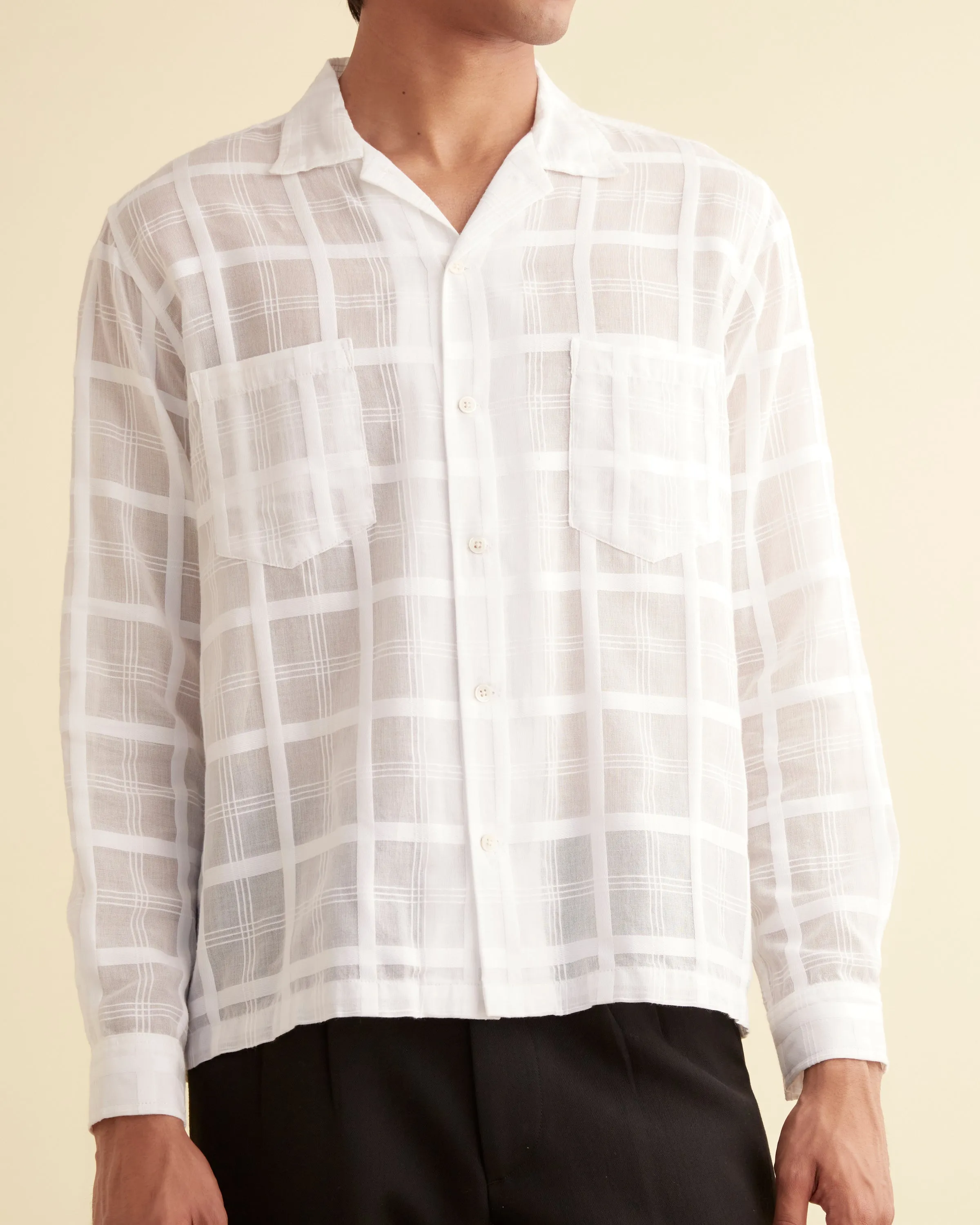 Tonal Plaid Long Sleeve Shirt sold by BODE product image thumbnail 2