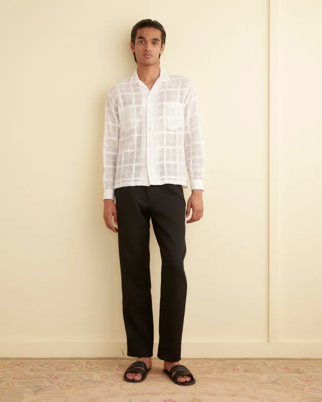 Tonal Plaid Long Sleeve Shirt sold by BODE