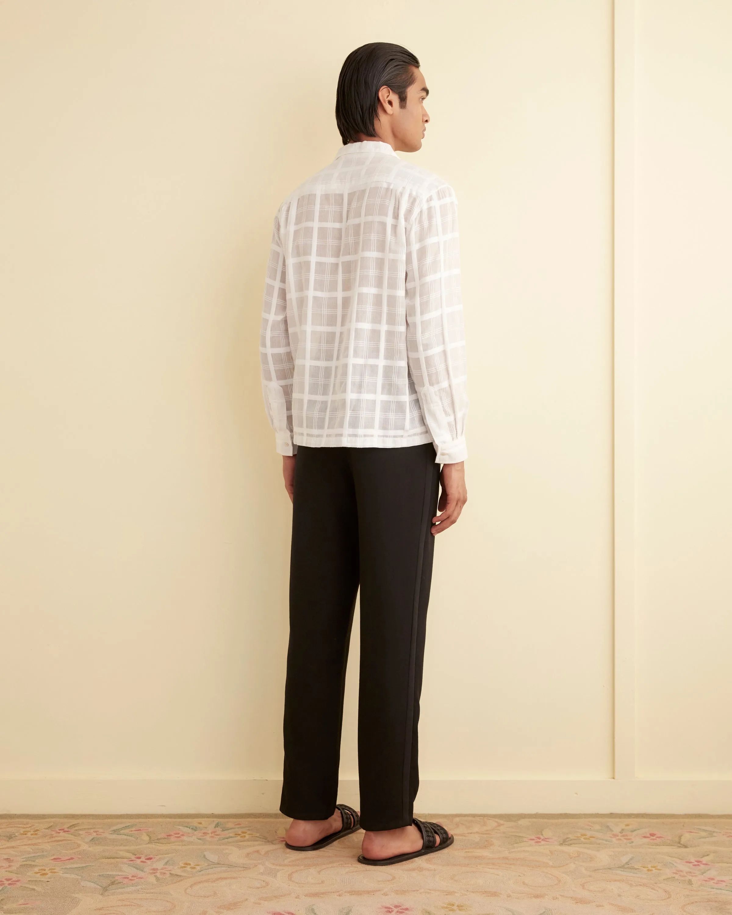 Tonal Plaid Long Sleeve Shirt sold by BODE product image thumbnail 3