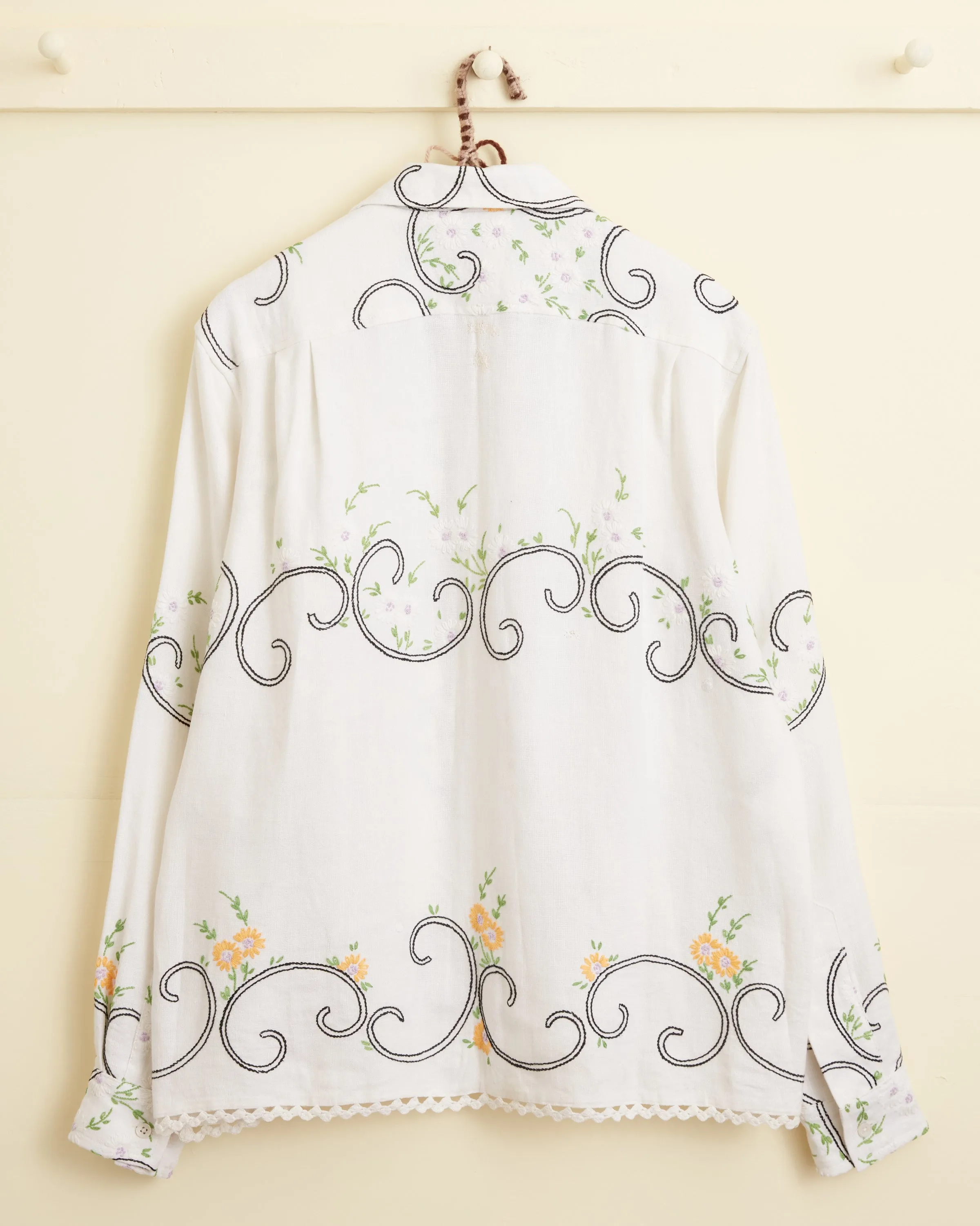 Curling Stipule Long Sleeve Shirt - S sold by BODE product image thumbnail 3