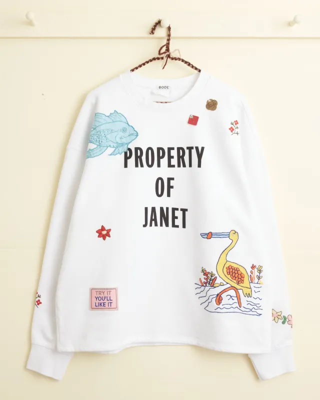 Property of Janet Crewneck made by BODE