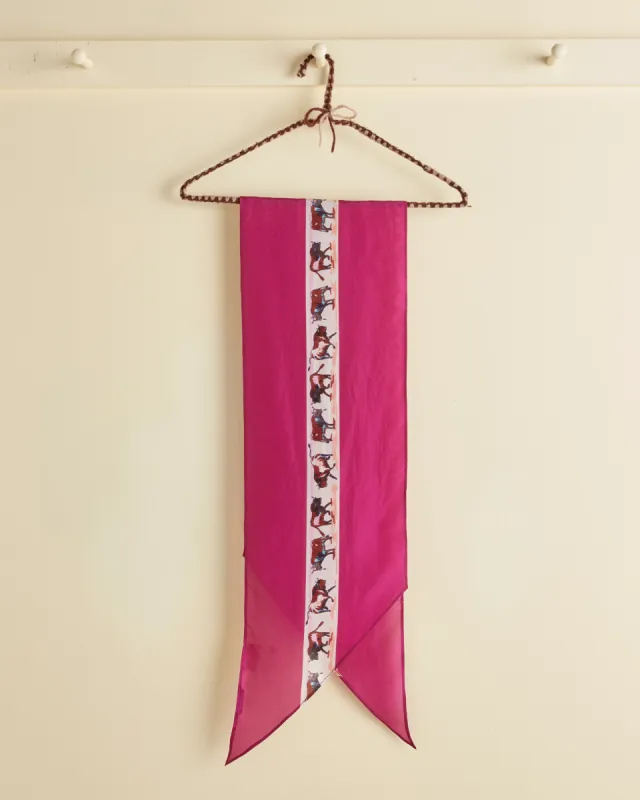 Taureau Neckerchief - Magenta sold by BODE