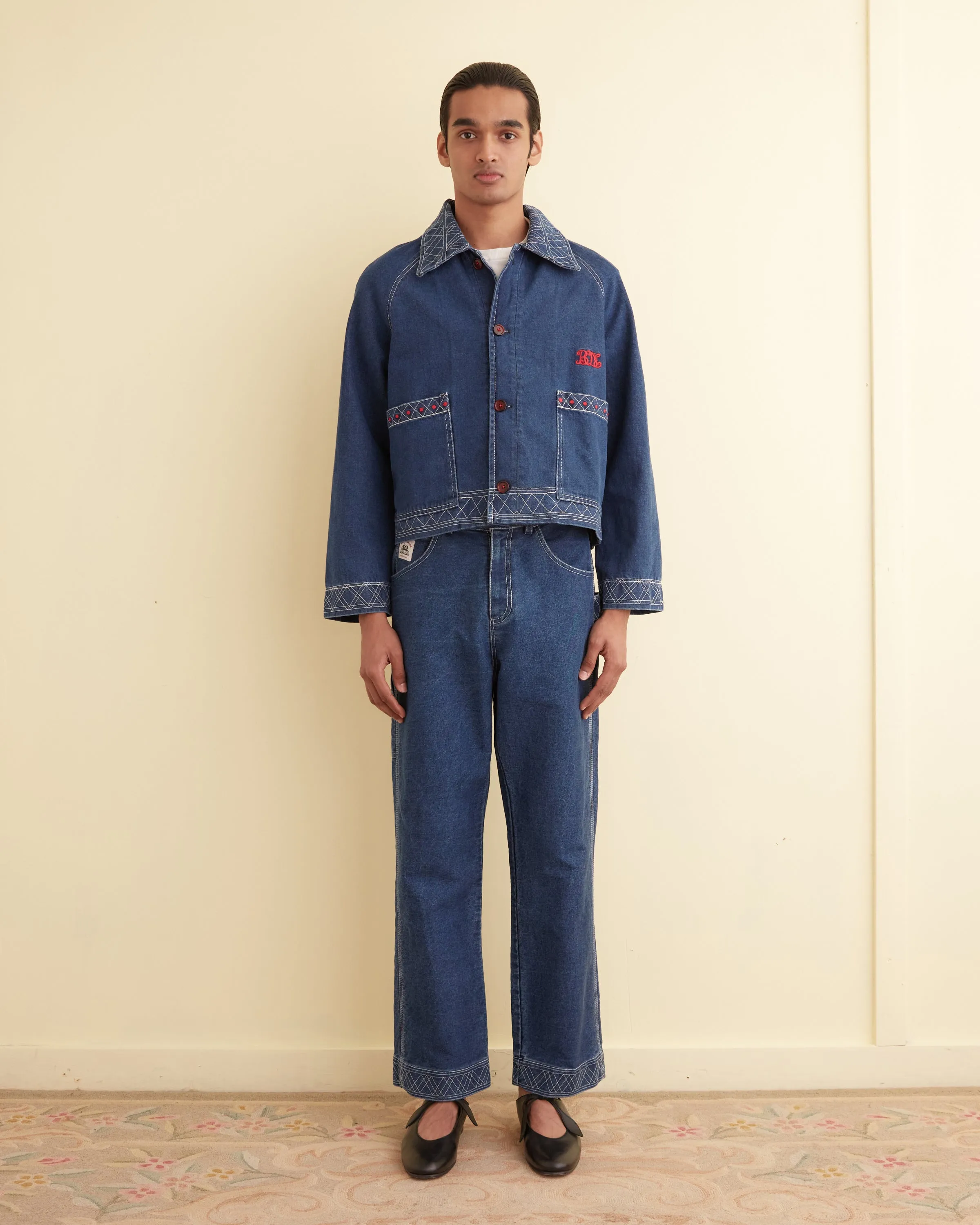 Embroidered Denim Jacket sold by BODE