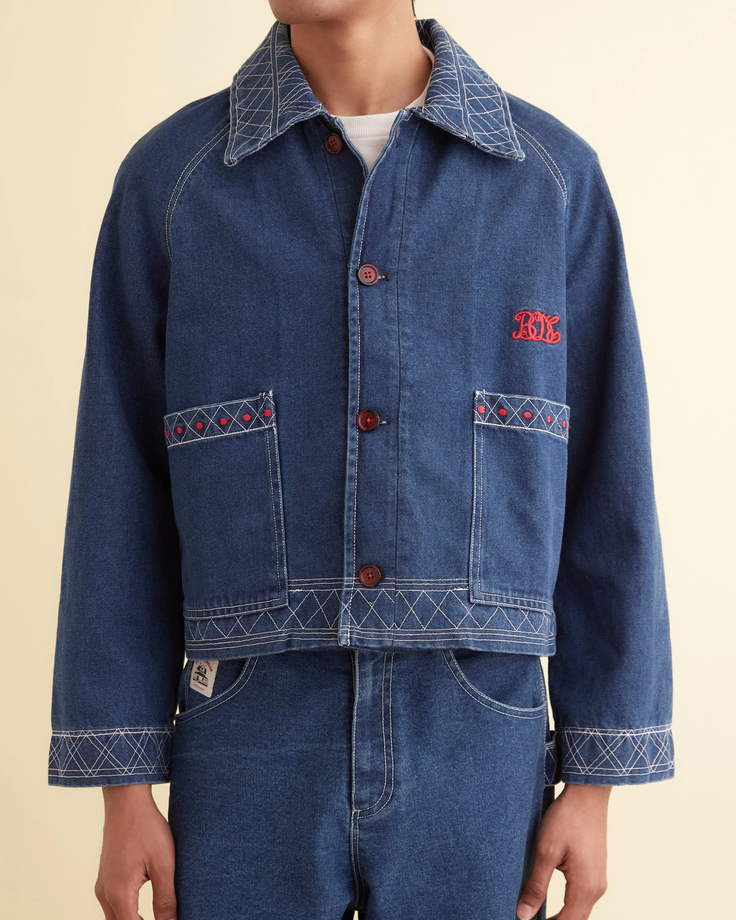 Embroidered Denim Jacket sold by BODE product image thumbnail 2