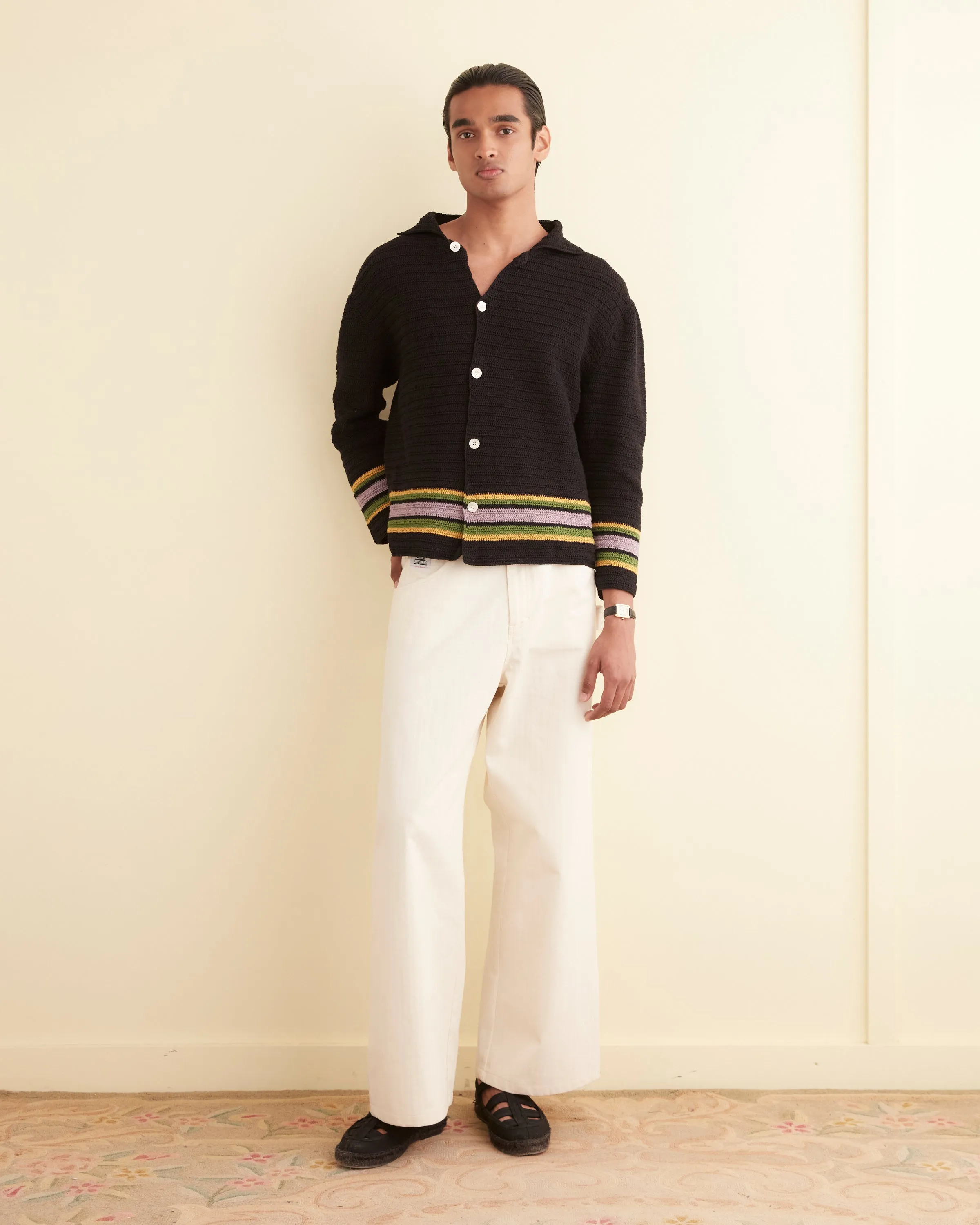 Harbor Stripe Overshirt sold by BODE