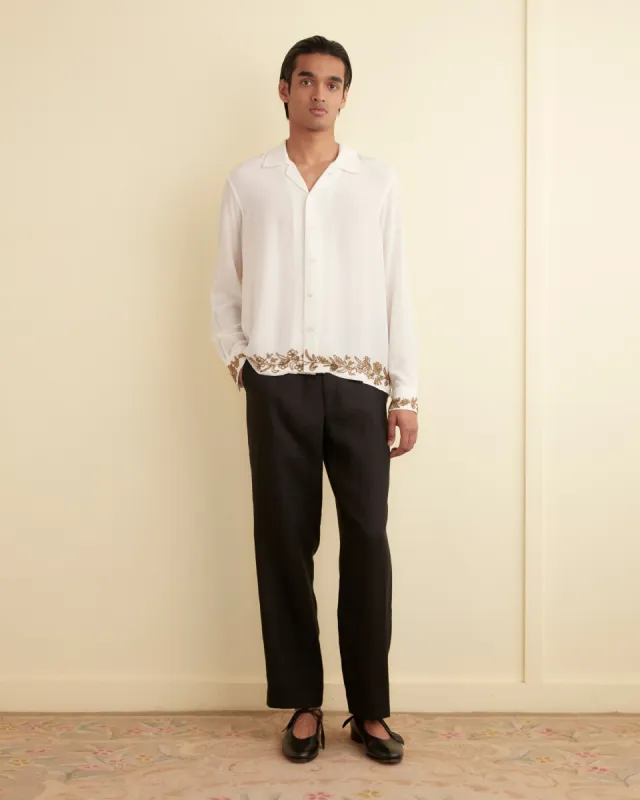 Beaded Wheat Flower Long Sleeve Shirt sold by BODE