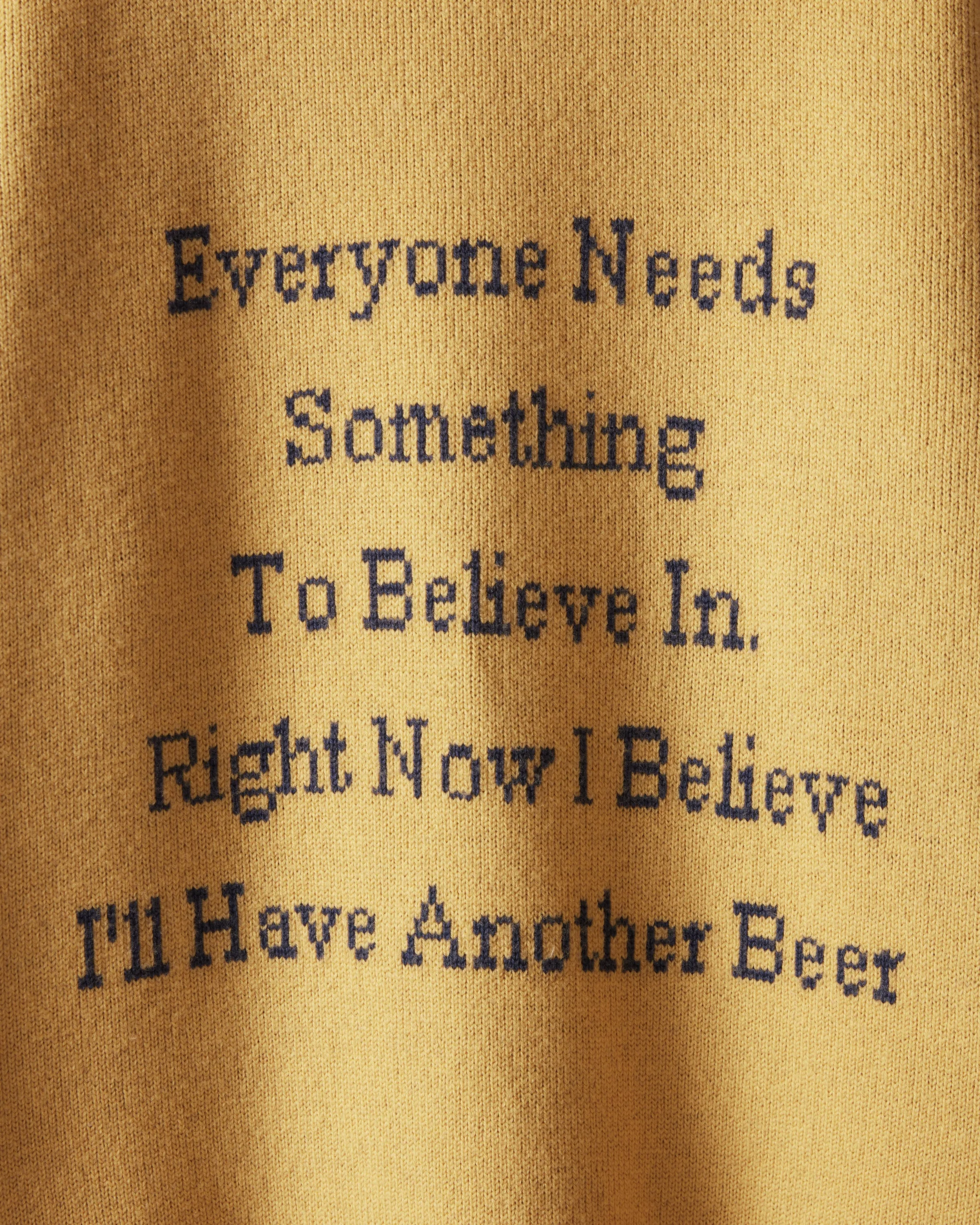 Another Beer Sweater - Yellow sold by BODE product image thumbnail 3
