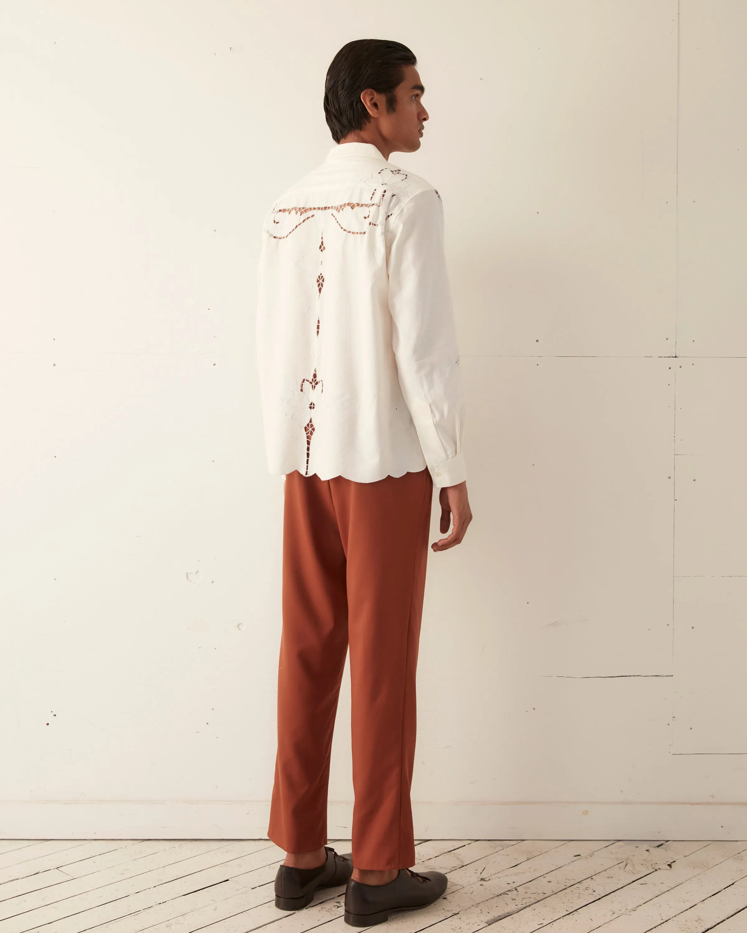 Pale Cutwork Long Sleeve Shirt - M/L sold by BODE product image thumbnail 4