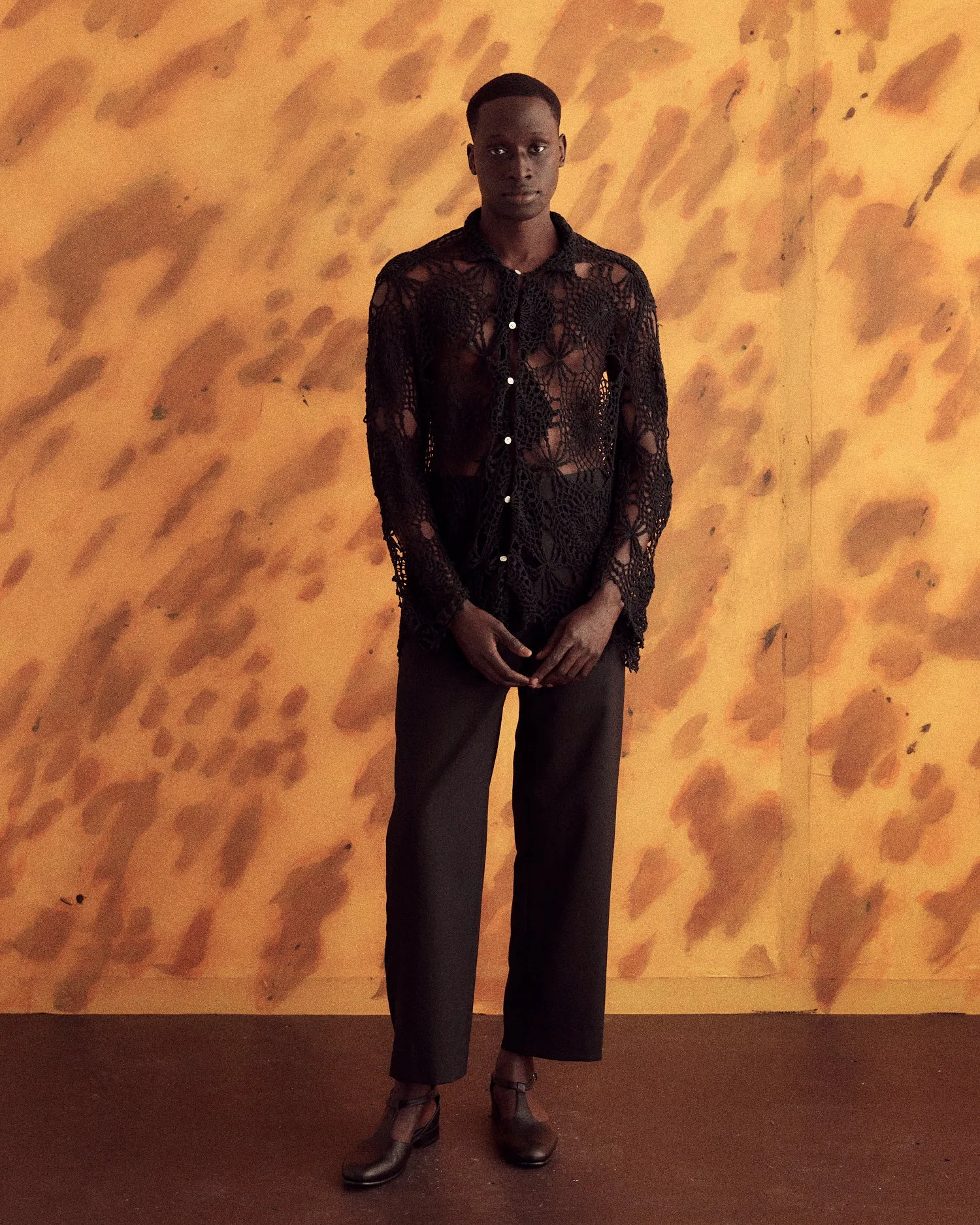 Obsidian Petunia Long Sleeve Shirt - XL sold by BODE