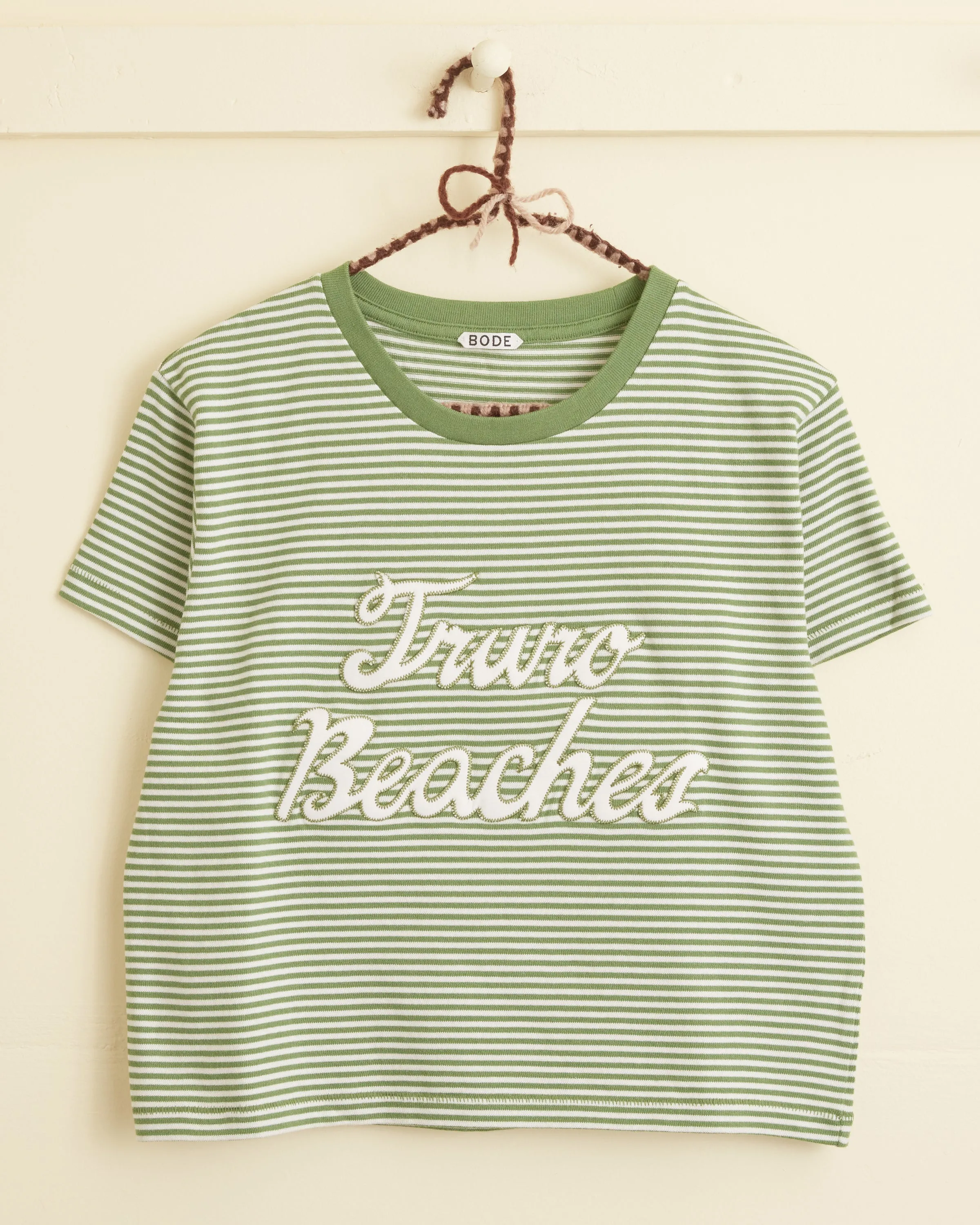 Truro Stripe Cropped Tee sold by BODE product image thumbnail 4