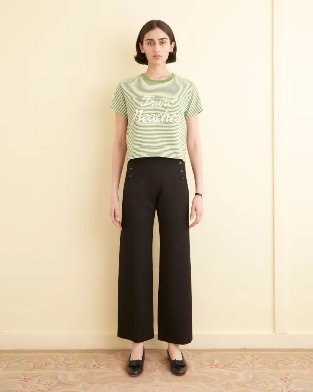 Truro Stripe Cropped Tee sold by BODE