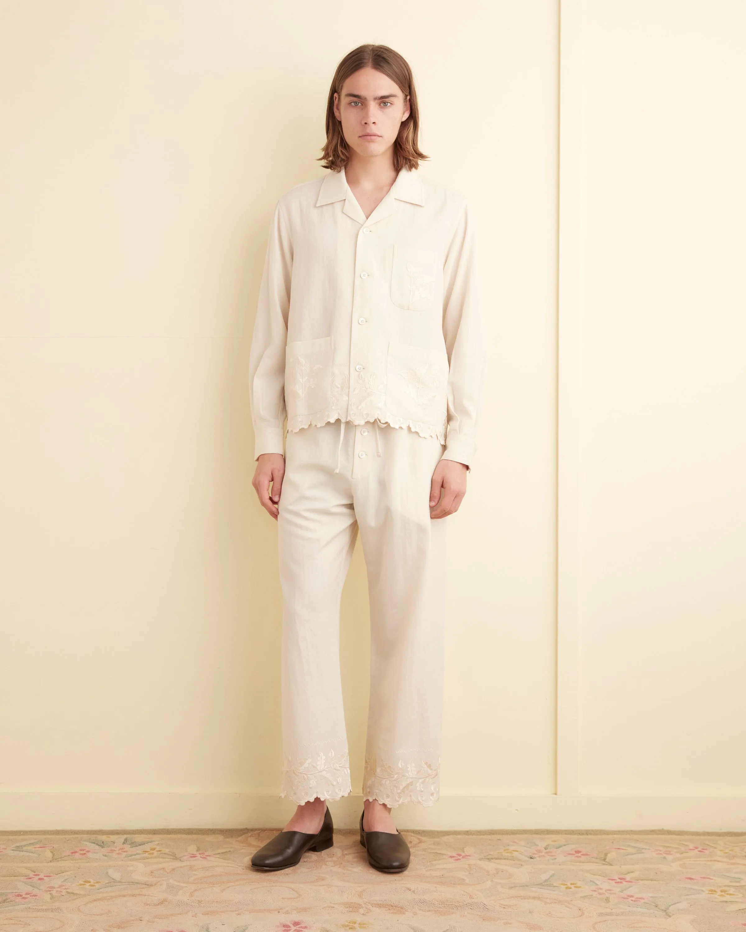 Scalloped Acorn Pajama Pants sold by BODE