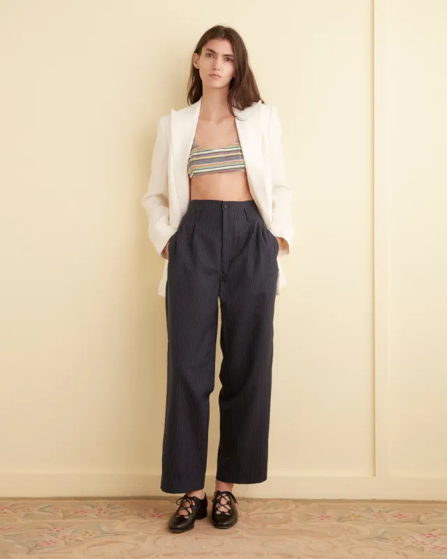 Summer Mint Stripe Bra sold by BODE