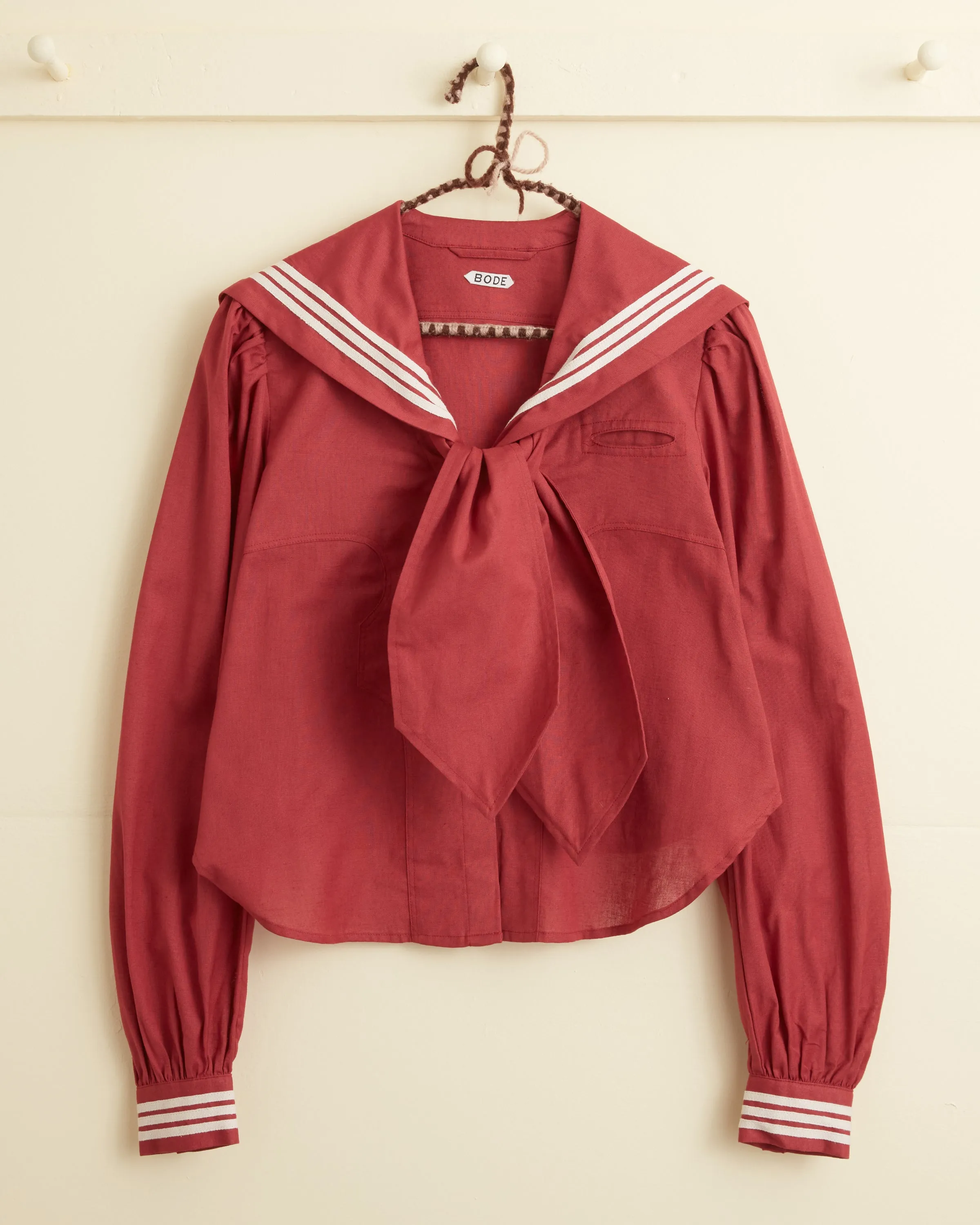 Seafarer Shirt - Red sold by BODE product image thumbnail 4