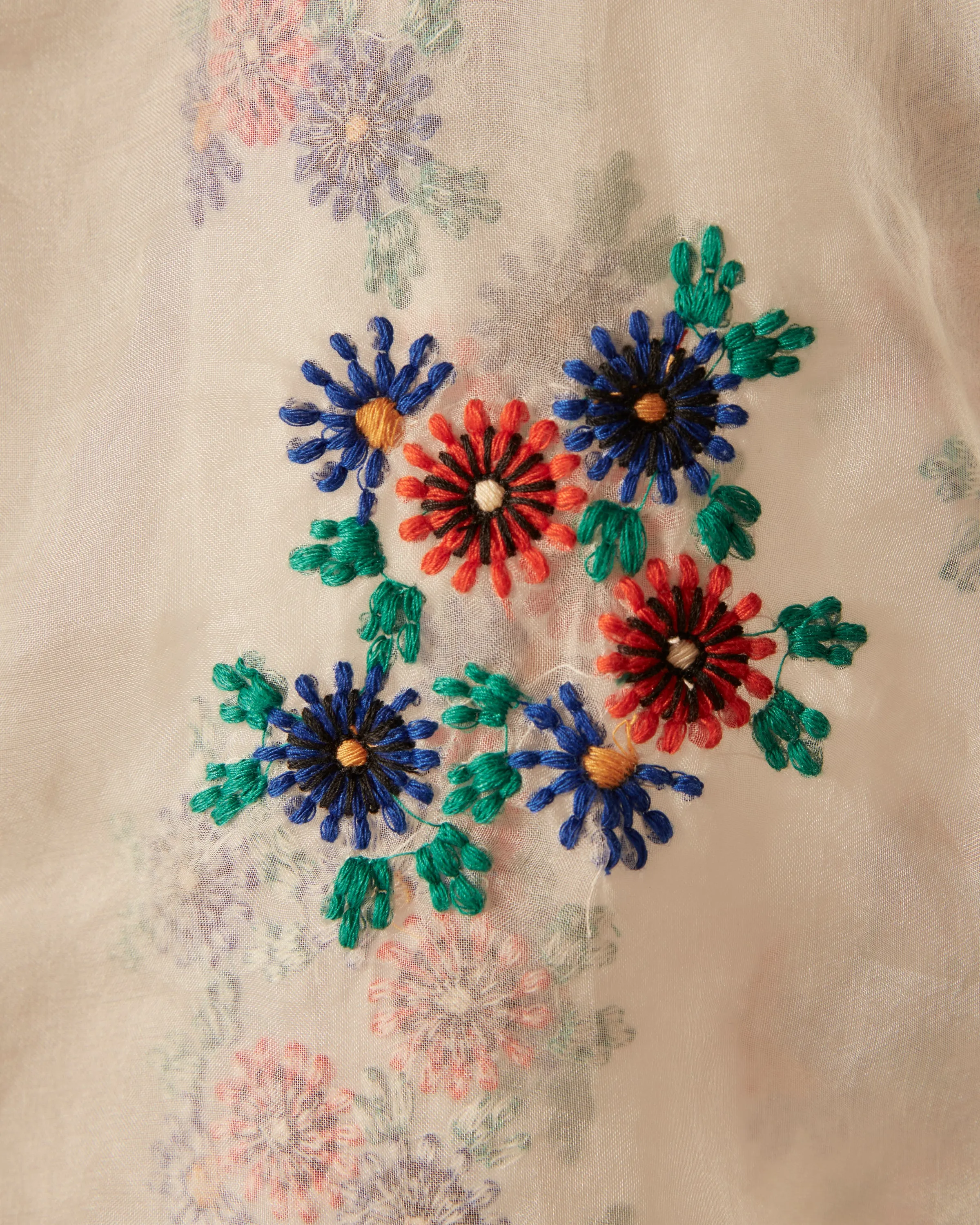 Sheer Daisy Long Sleeve Shirt sold by BODE product image thumbnail 3