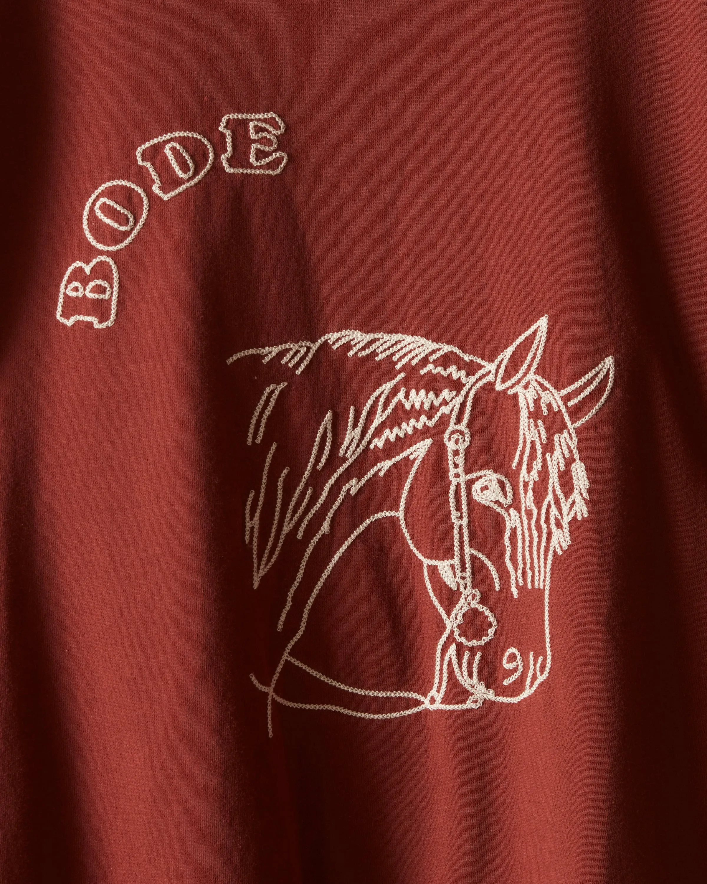 Embroidered Pony Tee - Brown sold by BODE product image thumbnail 3