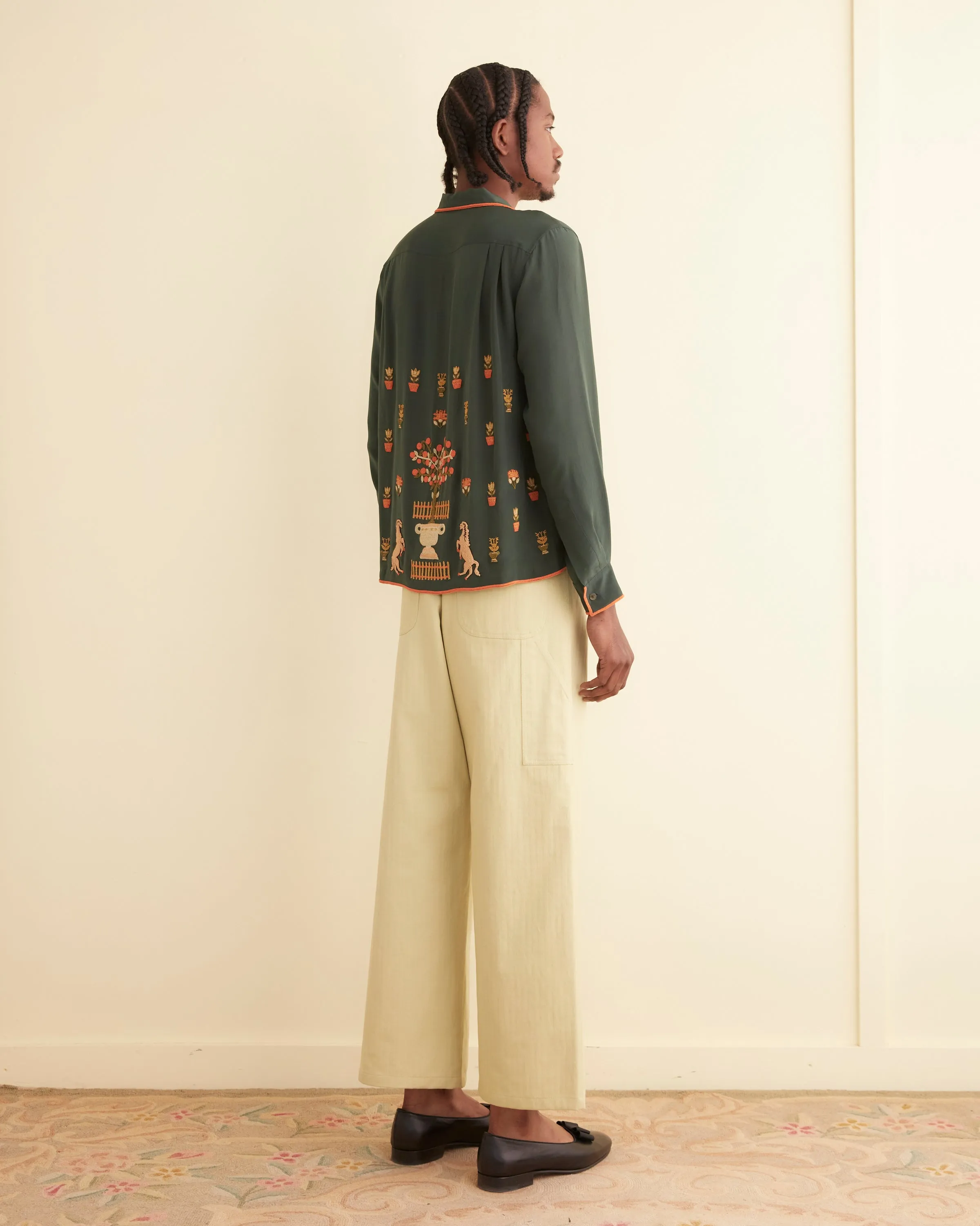 Beaded Paddock Sampler Long Sleeve Shirt sold by BODE product image thumbnail 3