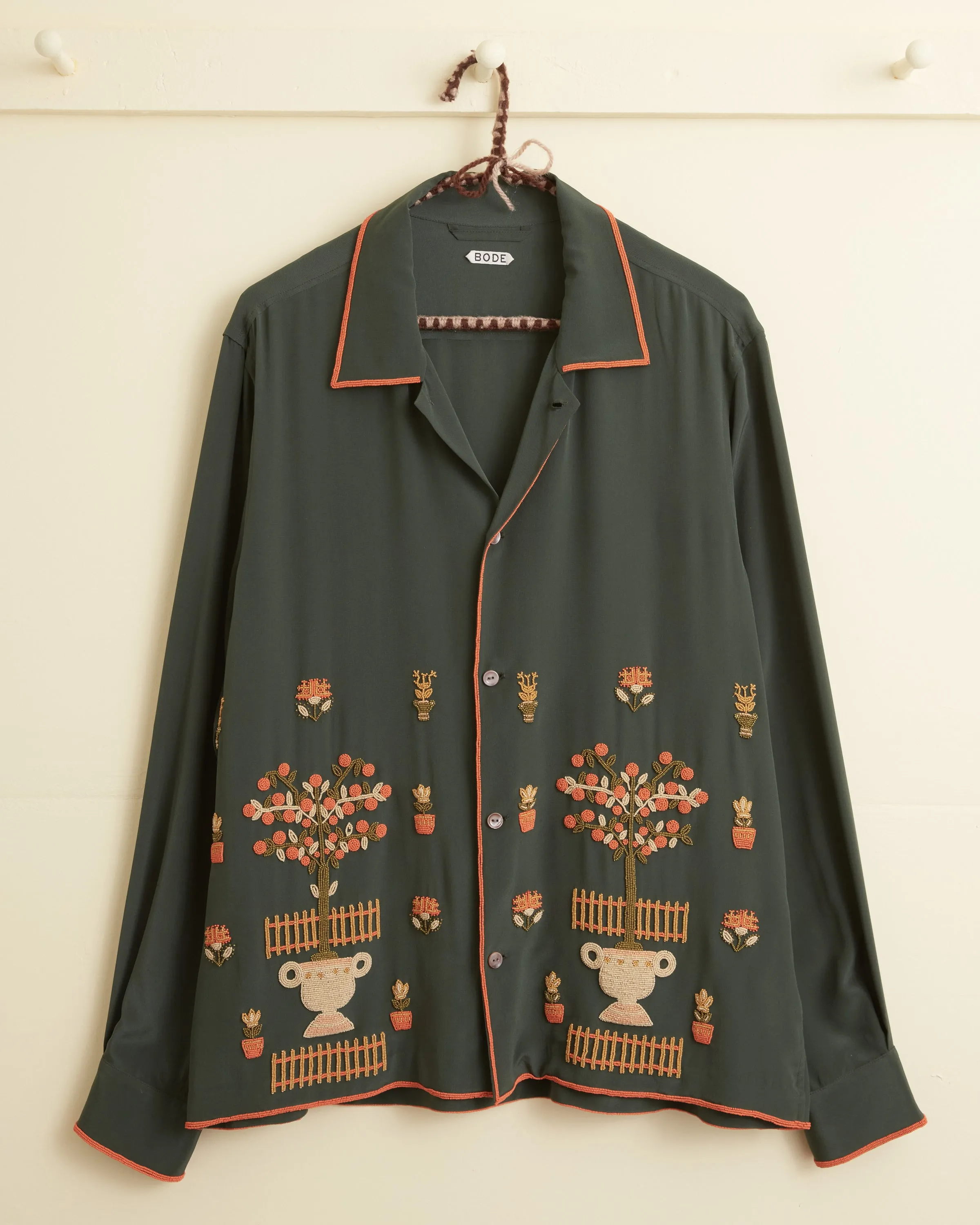 Beaded Paddock Sampler Long Sleeve Shirt sold by BODE product image thumbnail 4