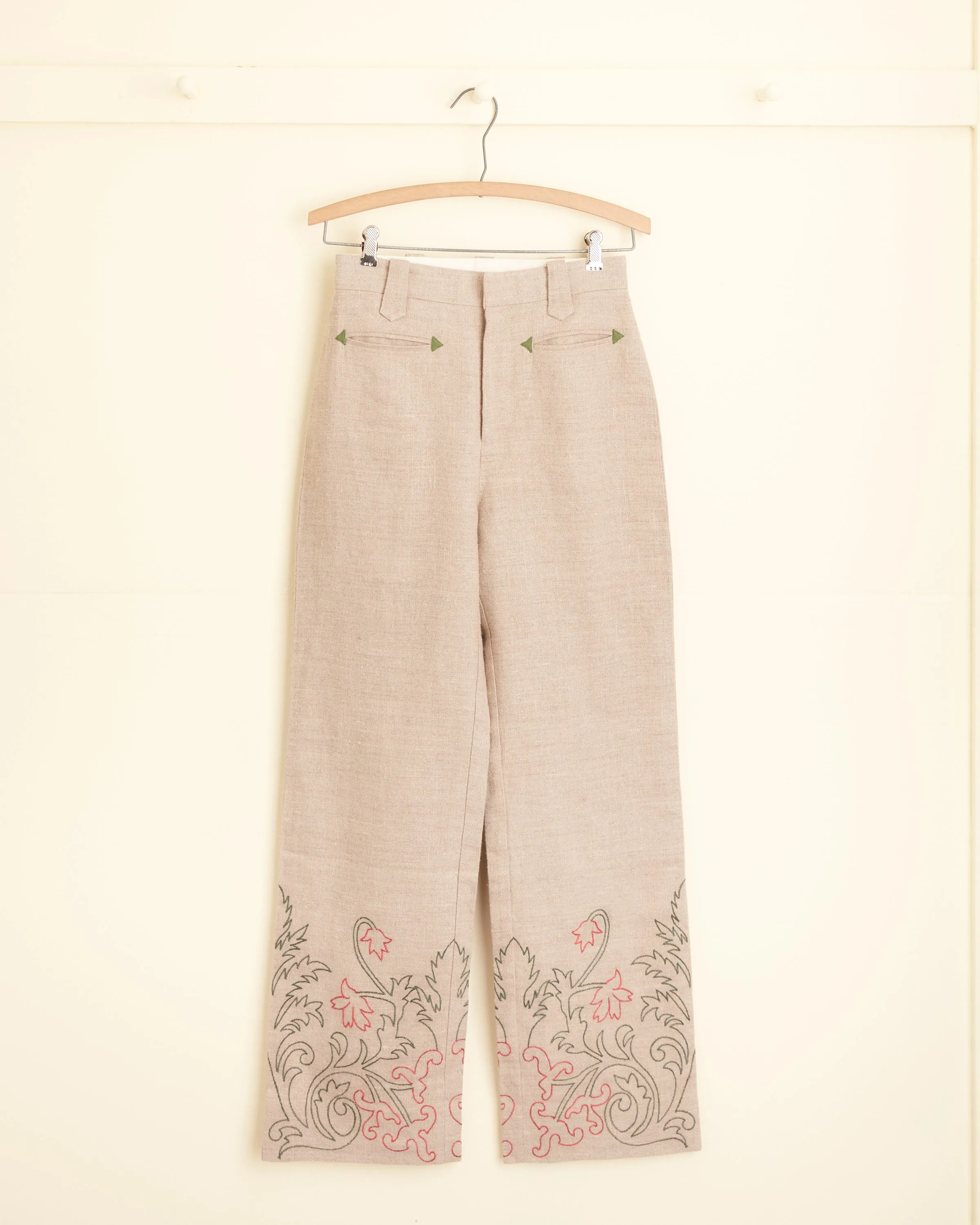 Embroidered Trumpetflower Murphy Trousers sold by BODE