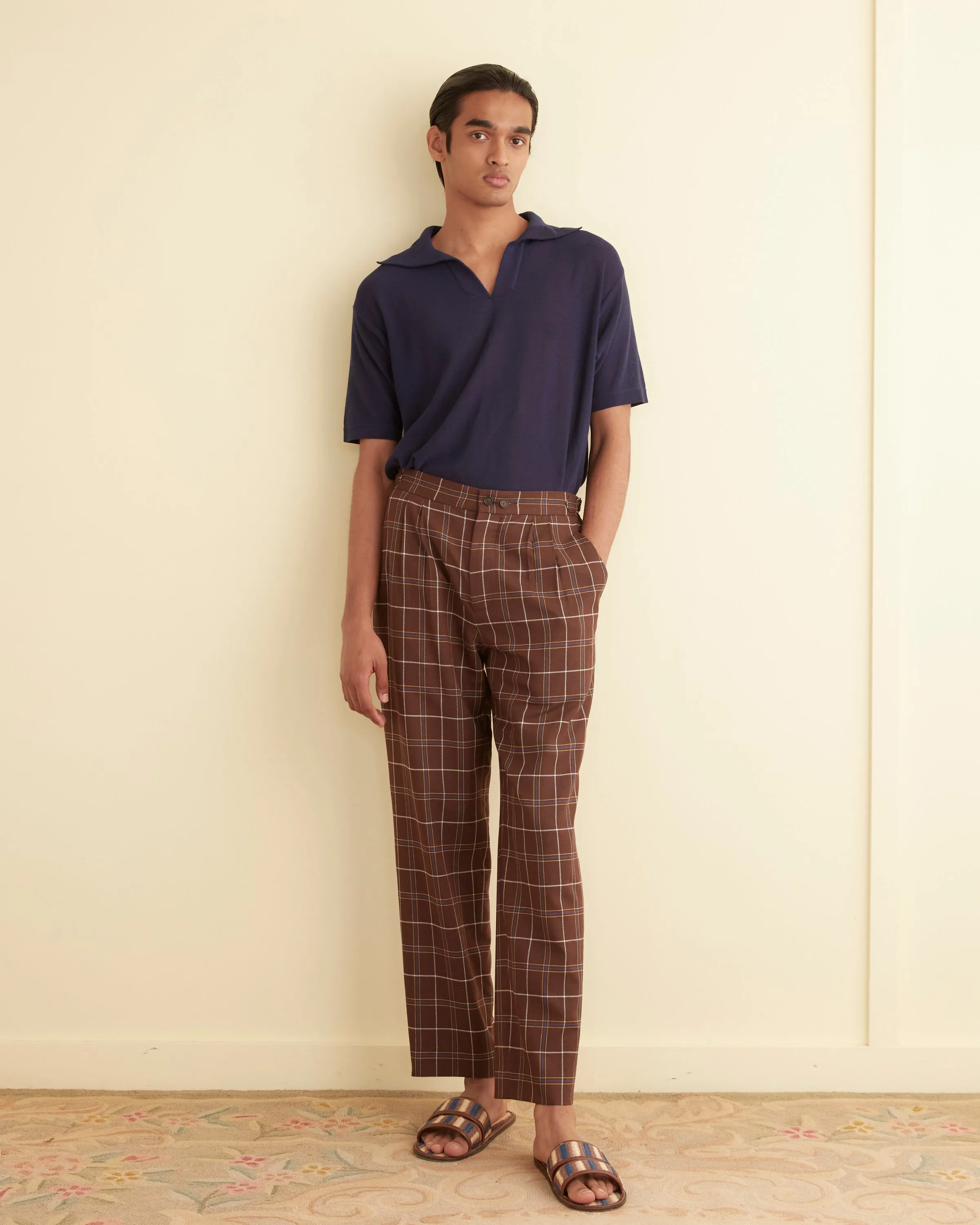 Dunham Plaid Trousers sold by BODE