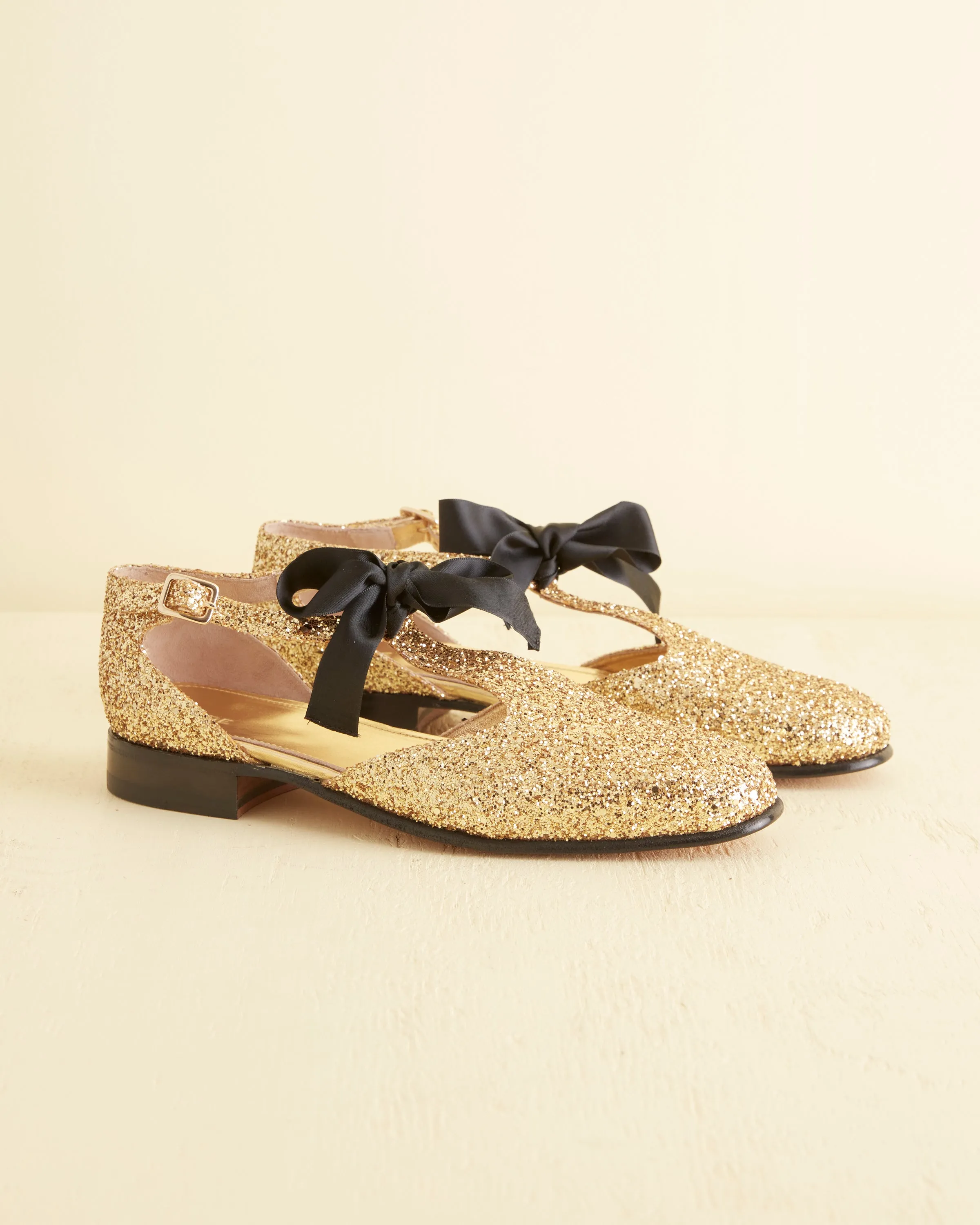 Glitter Theater Shoes - Gold sold by BODE