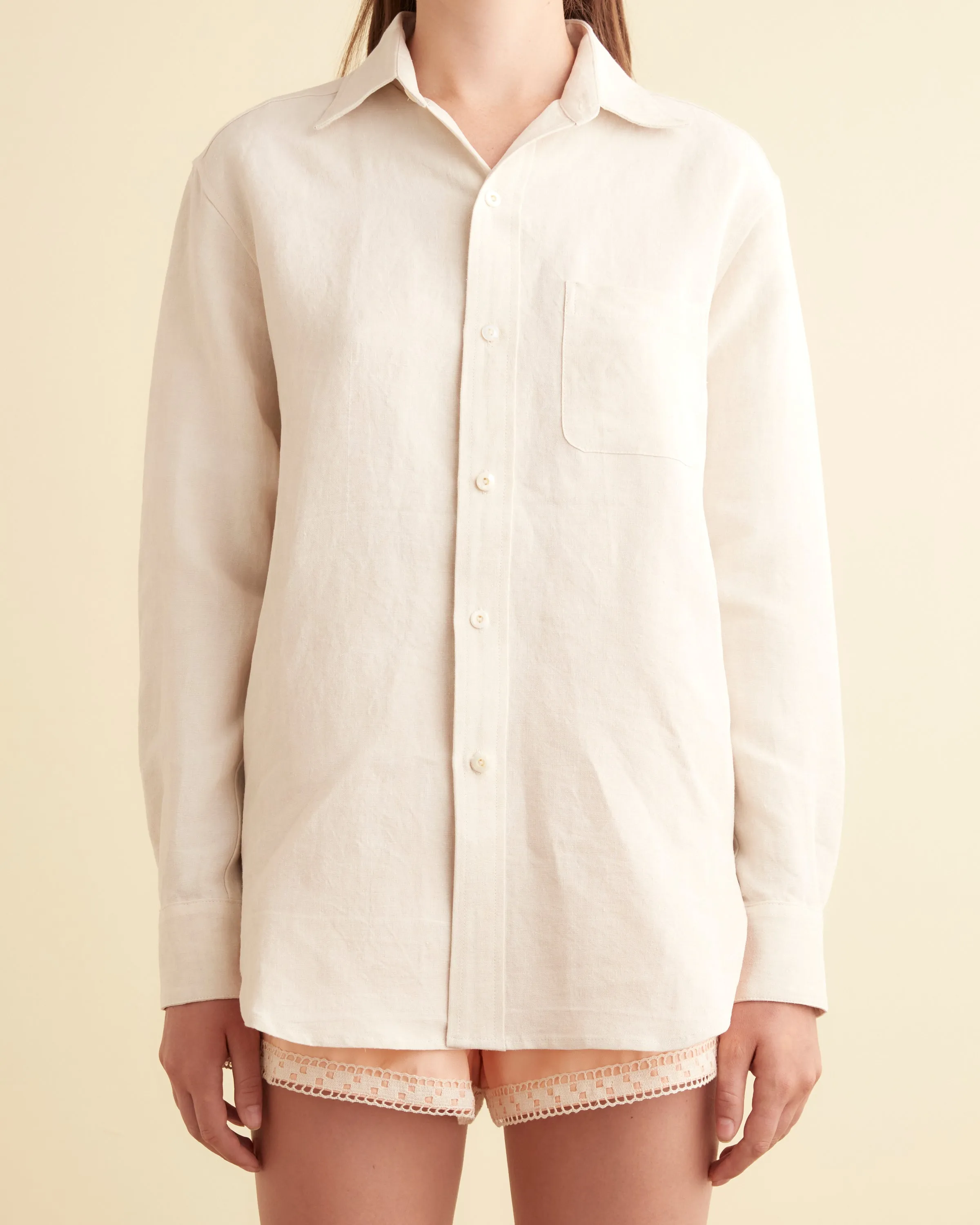 Atlas Linen Long Sleeve Shirt sold by BODE product image thumbnail 2