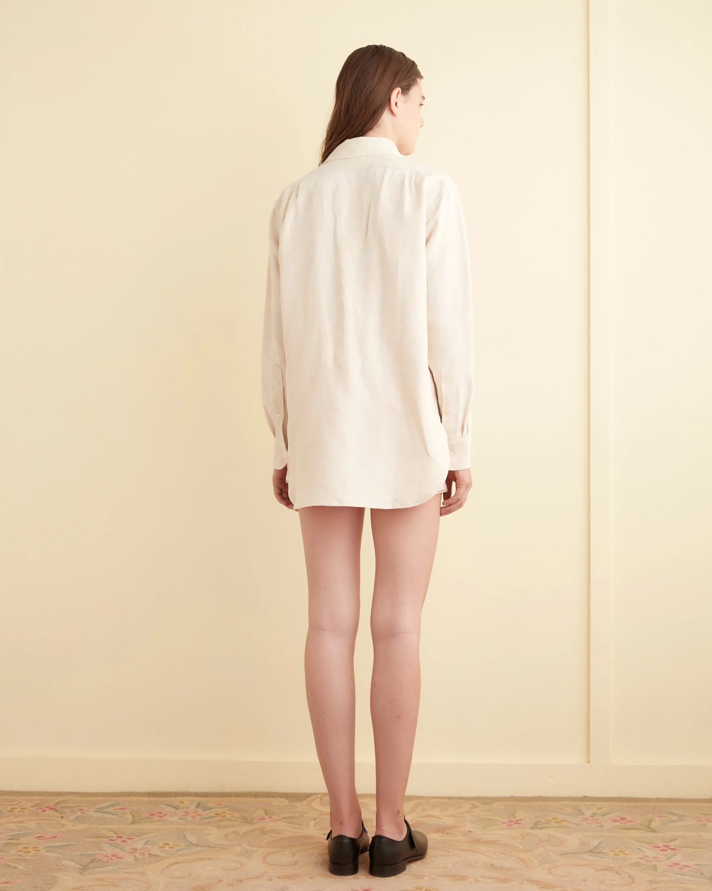 Atlas Linen Long Sleeve Shirt sold by BODE product image thumbnail 3