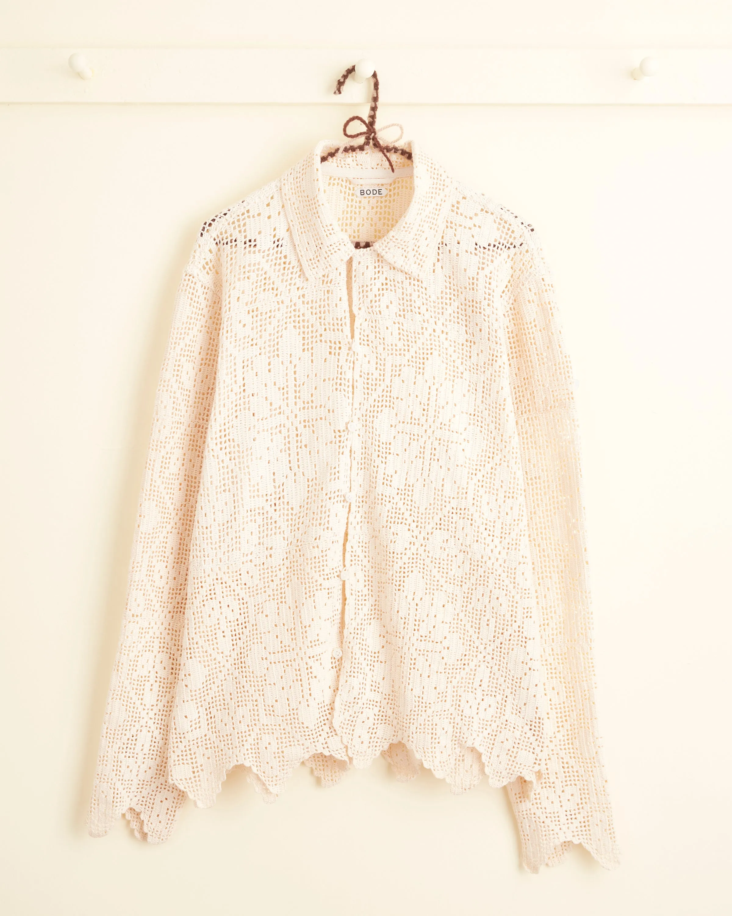 Ornamental Crochet Long Sleeve Shirt - S sold by BODE product image thumbnail 2