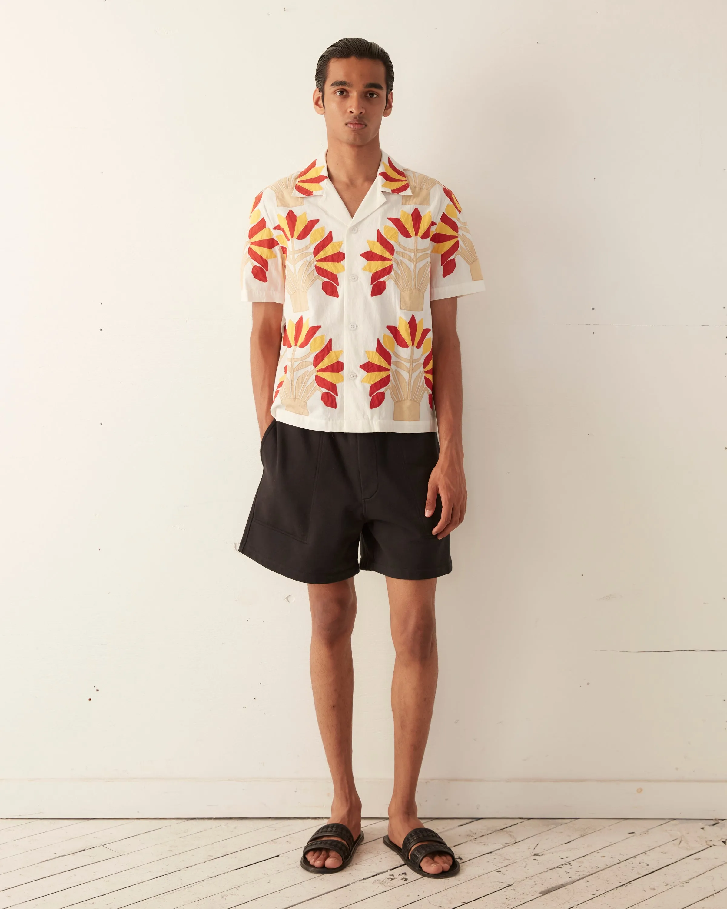 Foliage Appliqué Short Sleeve Shirt sold by BODE