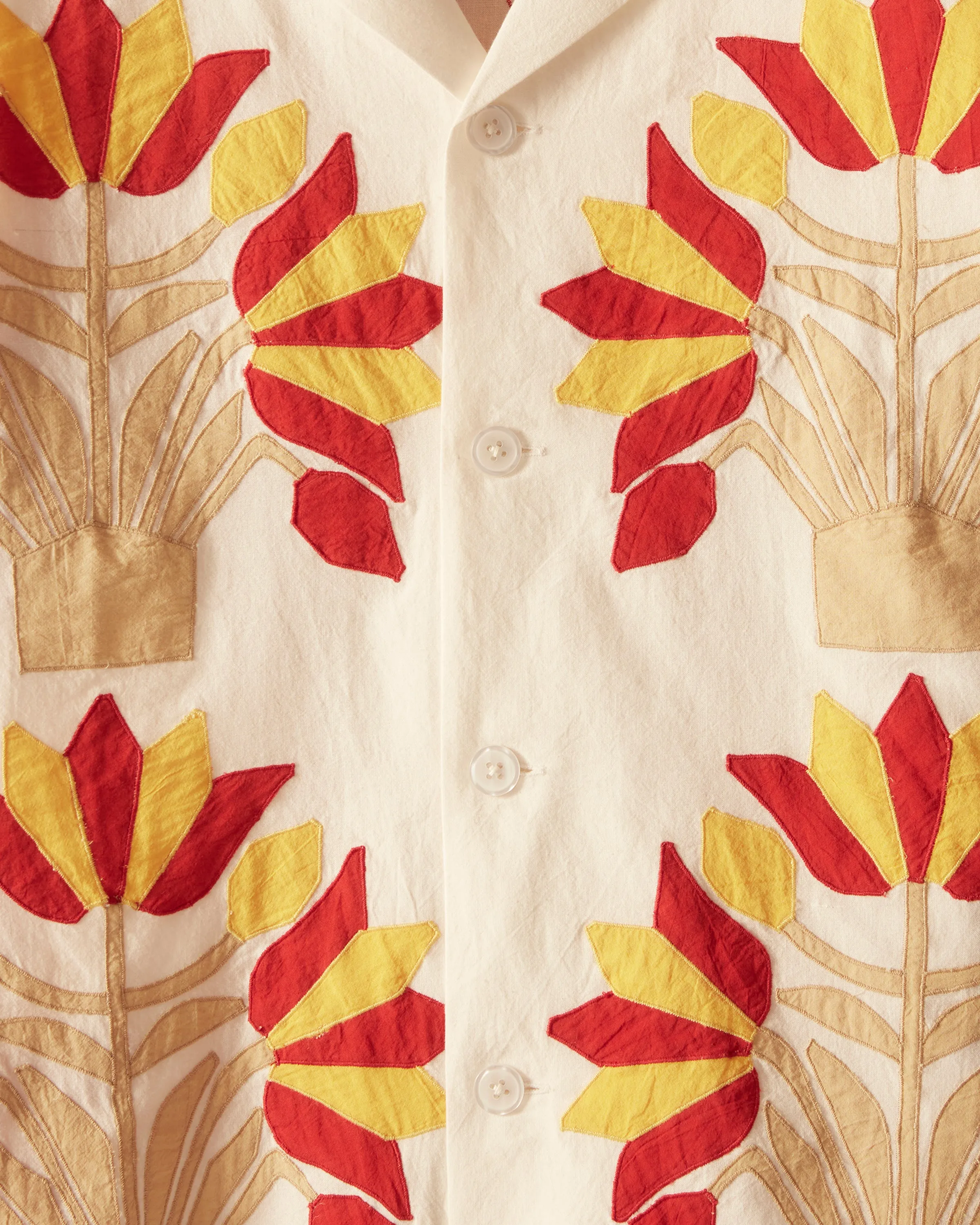 Foliage Appliqué Short Sleeve Shirt sold by BODE product image thumbnail 3