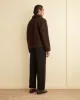 Fleece Tie-Up Pullover - Dark Brown sold by BODE