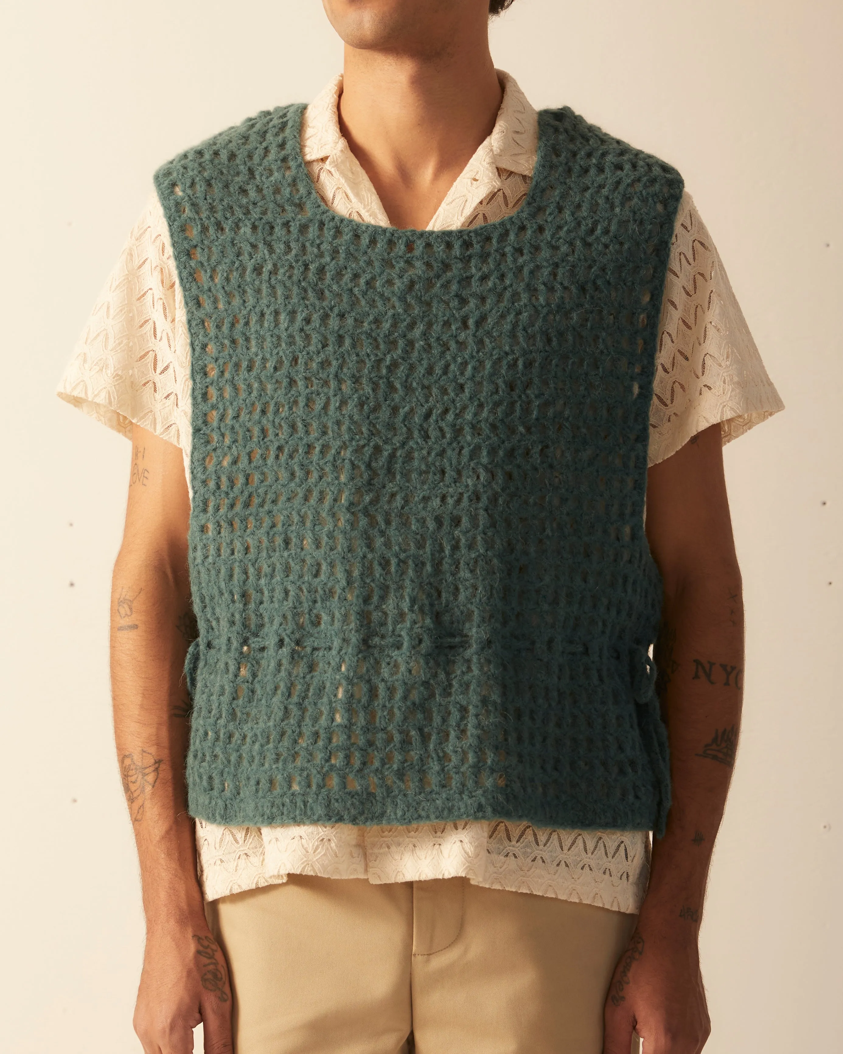 Crochet Vest - Green sold by BODE product image thumbnail 2