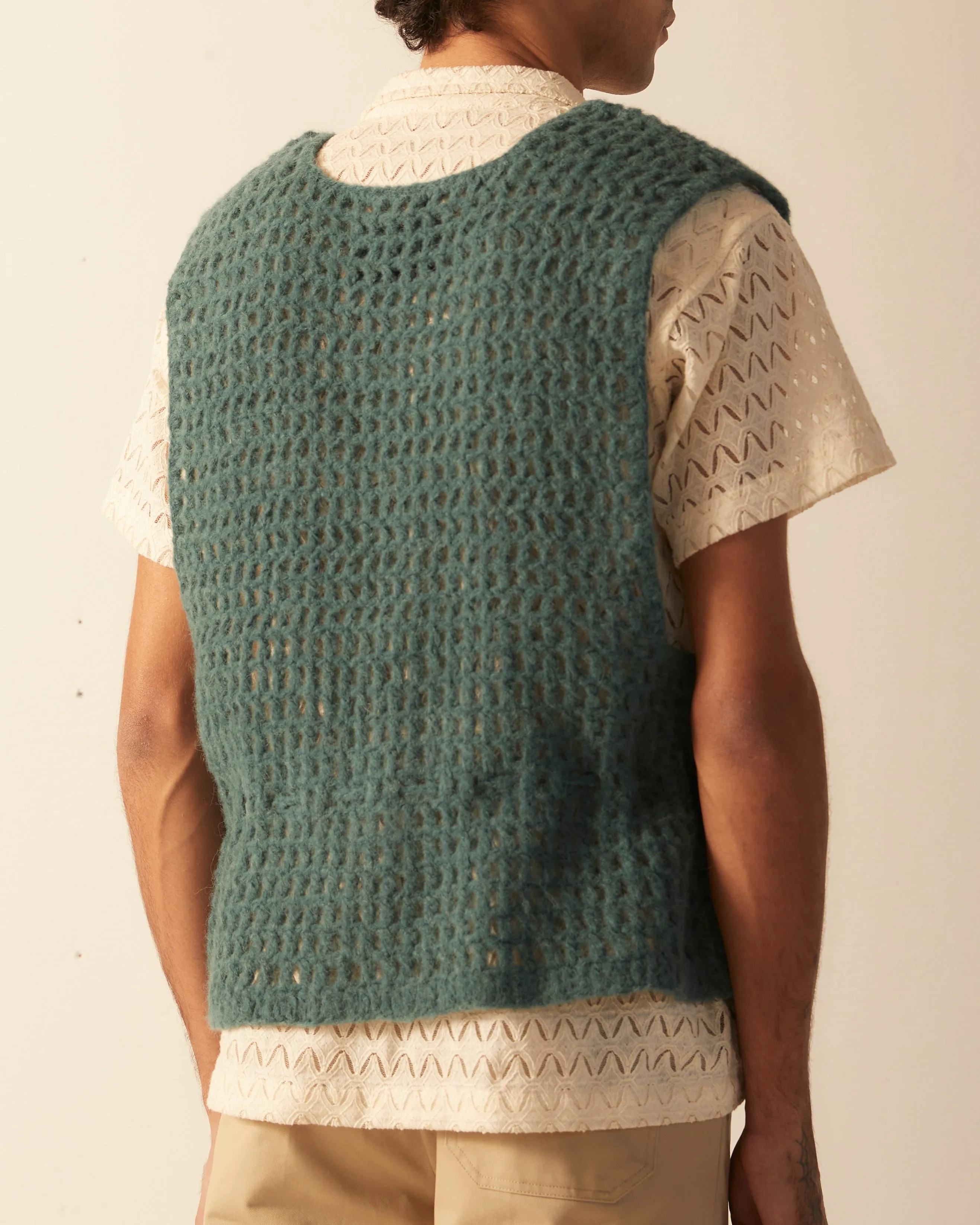 Crochet Vest - Green sold by BODE product image thumbnail 4
