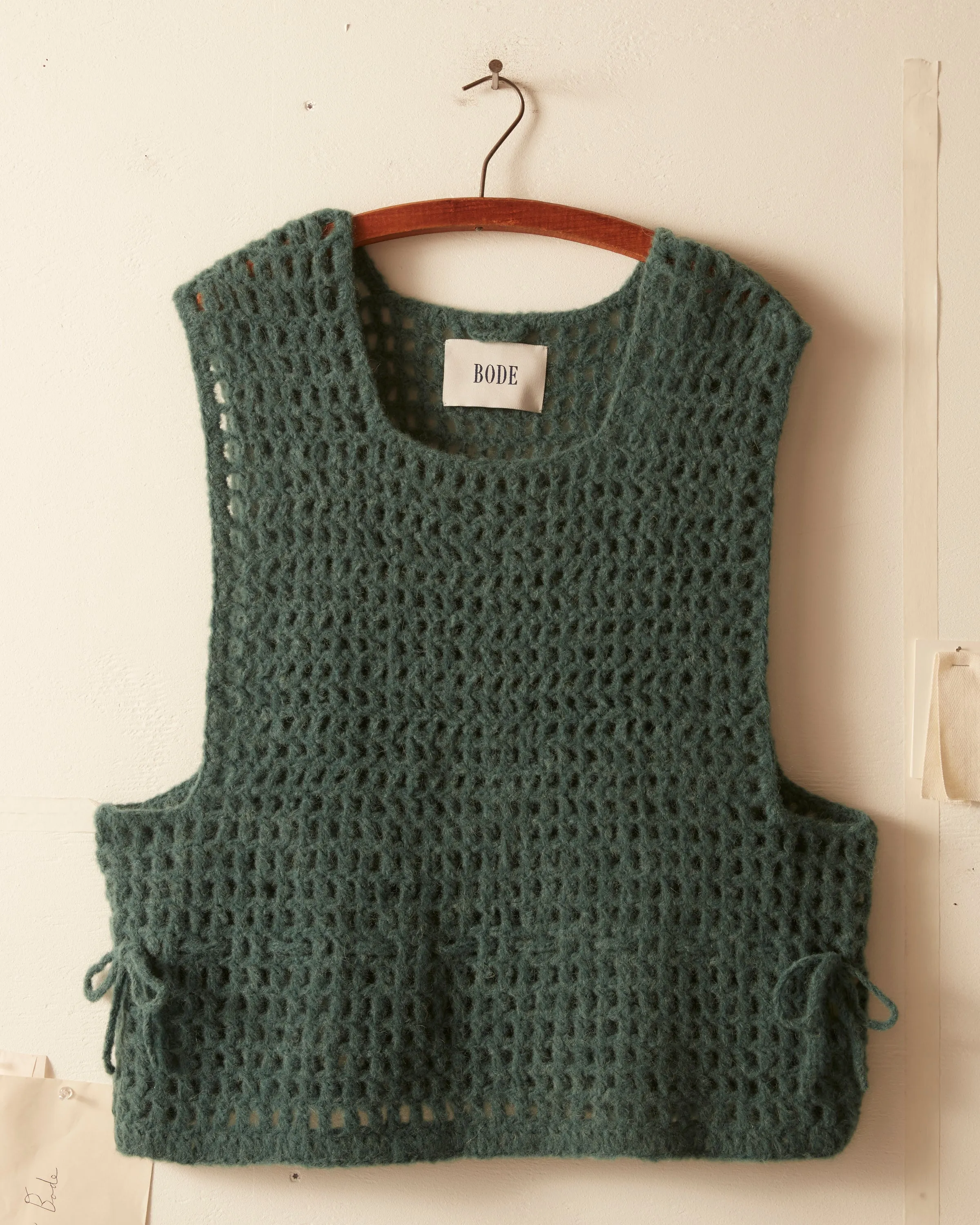 Crochet Vest - Green sold by BODE