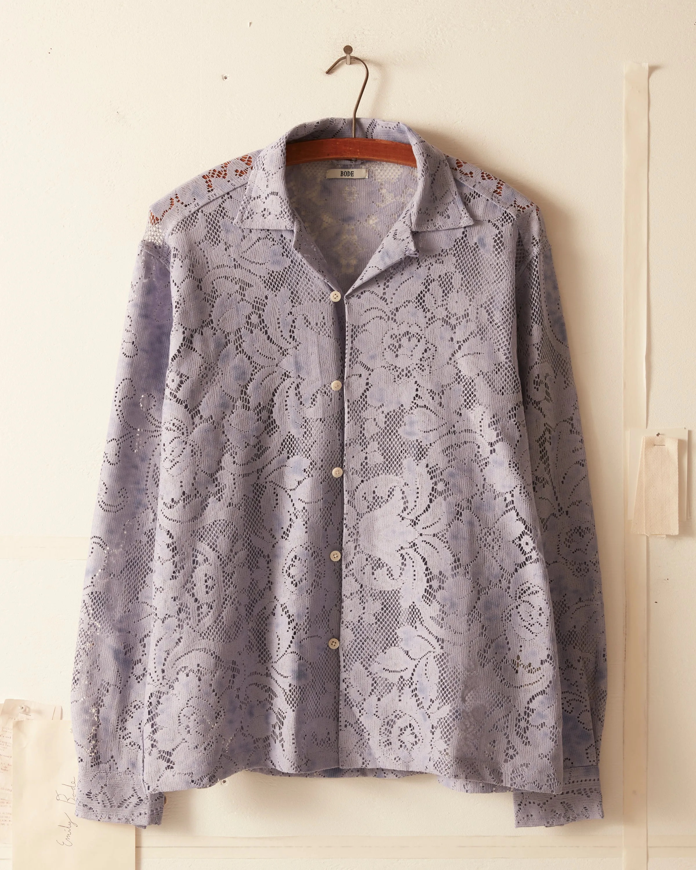 Purple Lace Long Sleeve Shirt sold by BODE