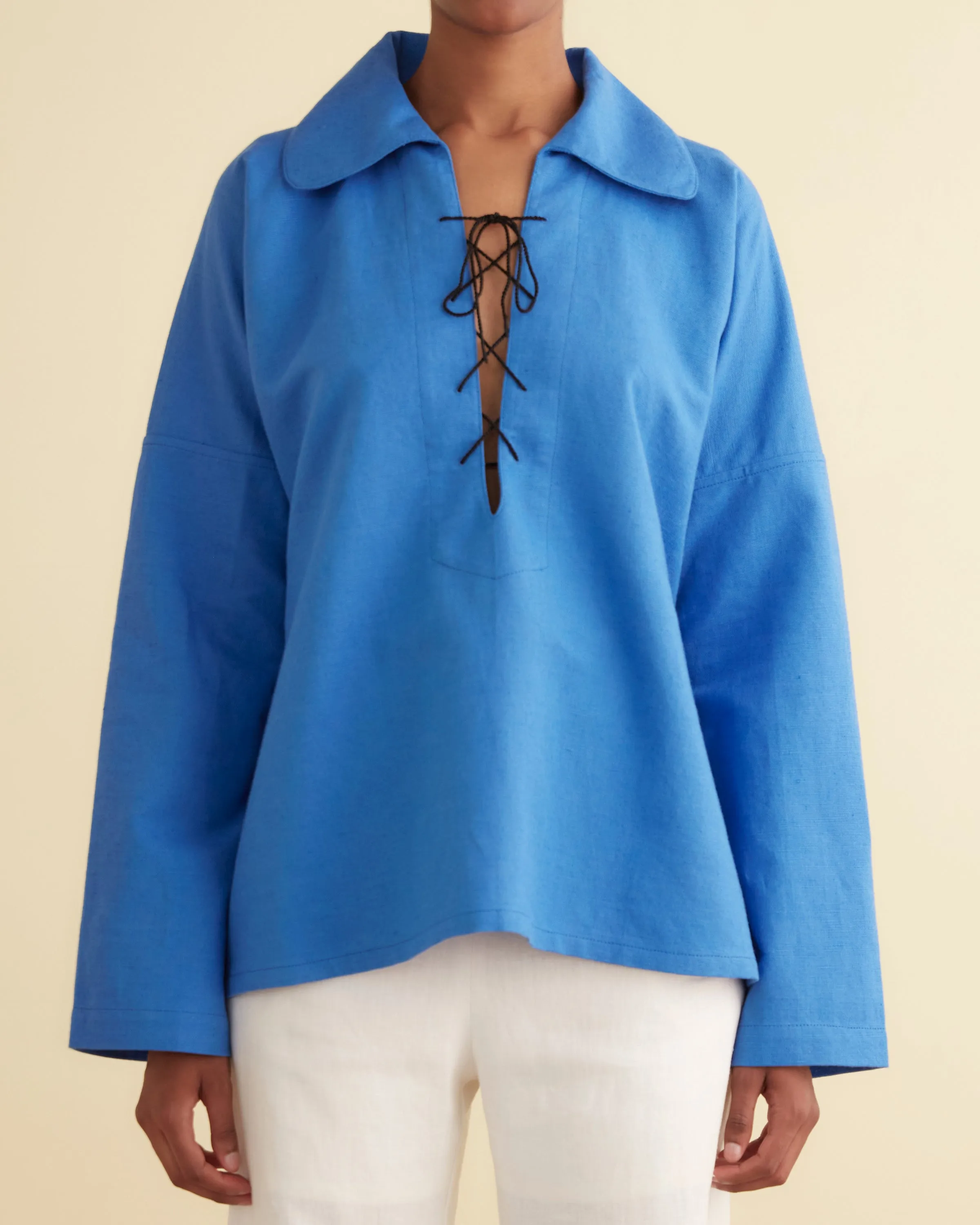 Bonnie Shirt - Indigo sold by BODE product image thumbnail 2