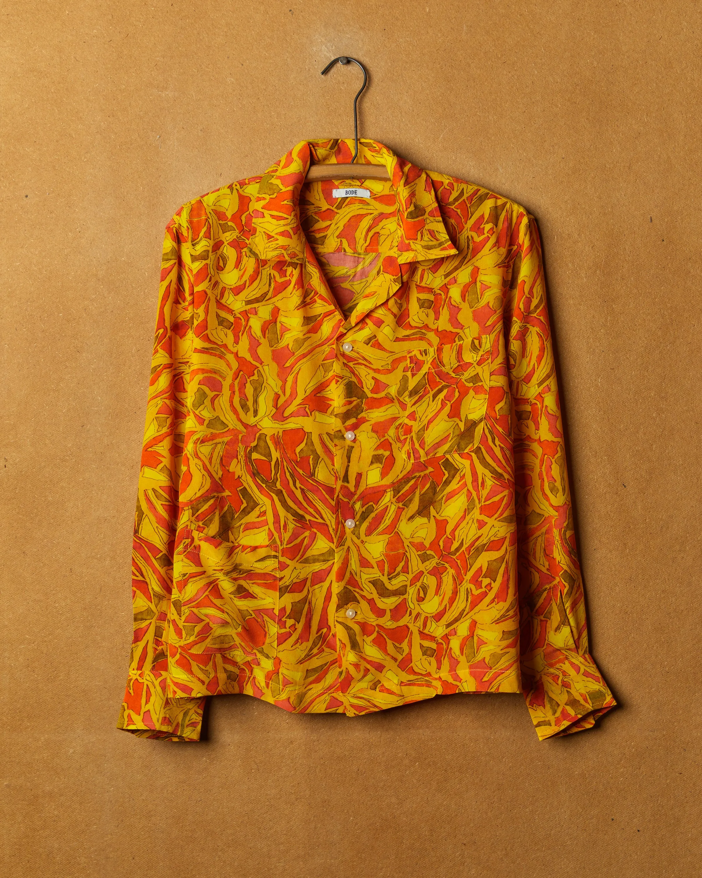 Abstract Foliage Long Sleeve Shirt sold by BODE