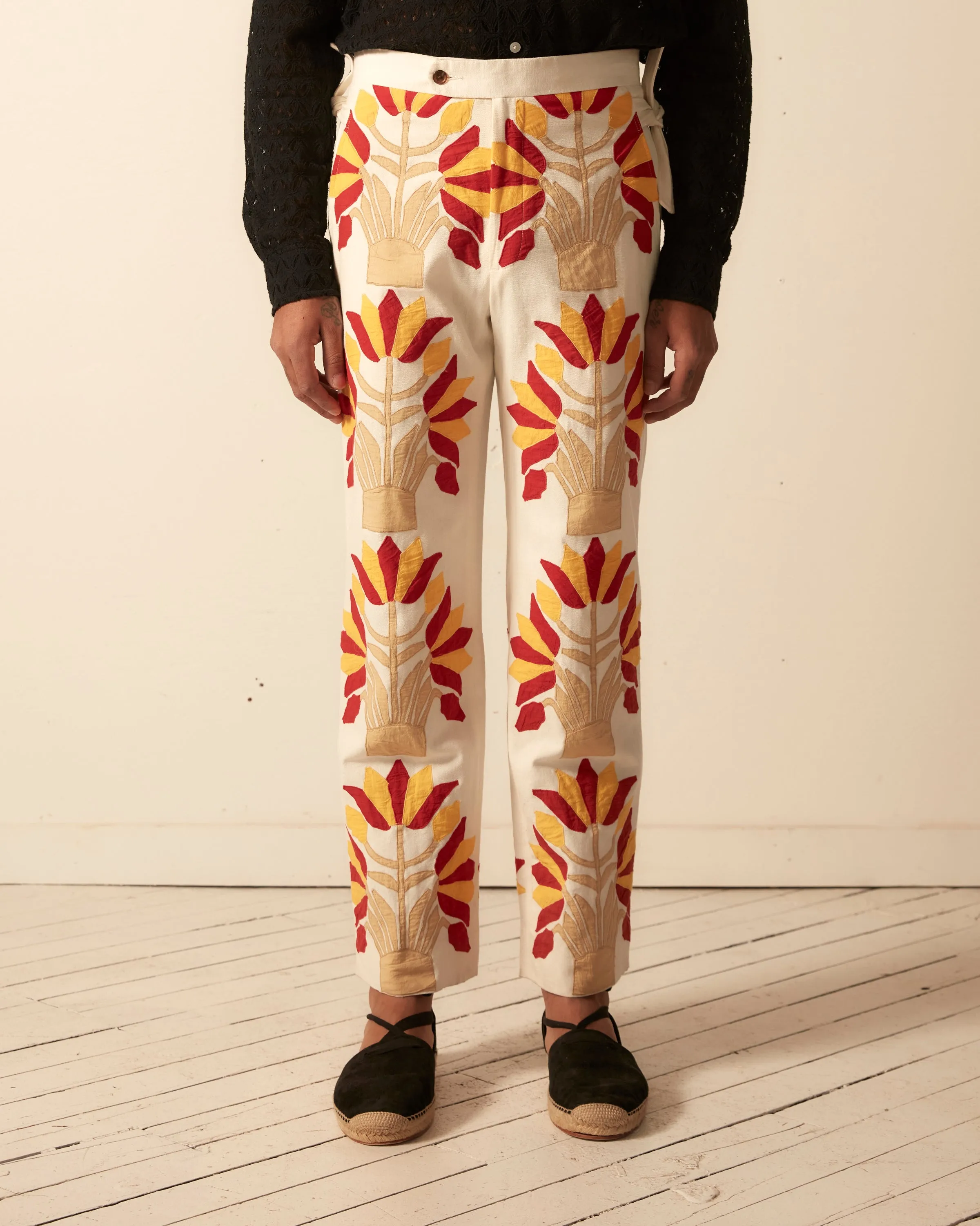Foliage Appliqué Trousers sold by BODE product image thumbnail 3